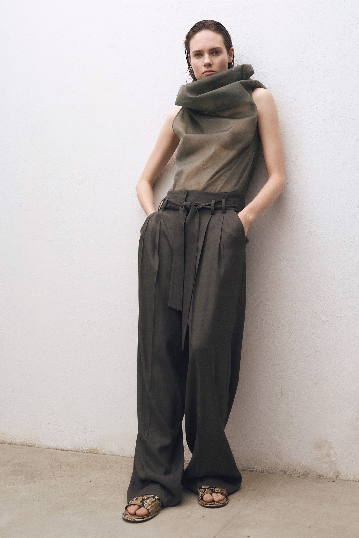 Silk Blouse With Asymmetrical Neckline