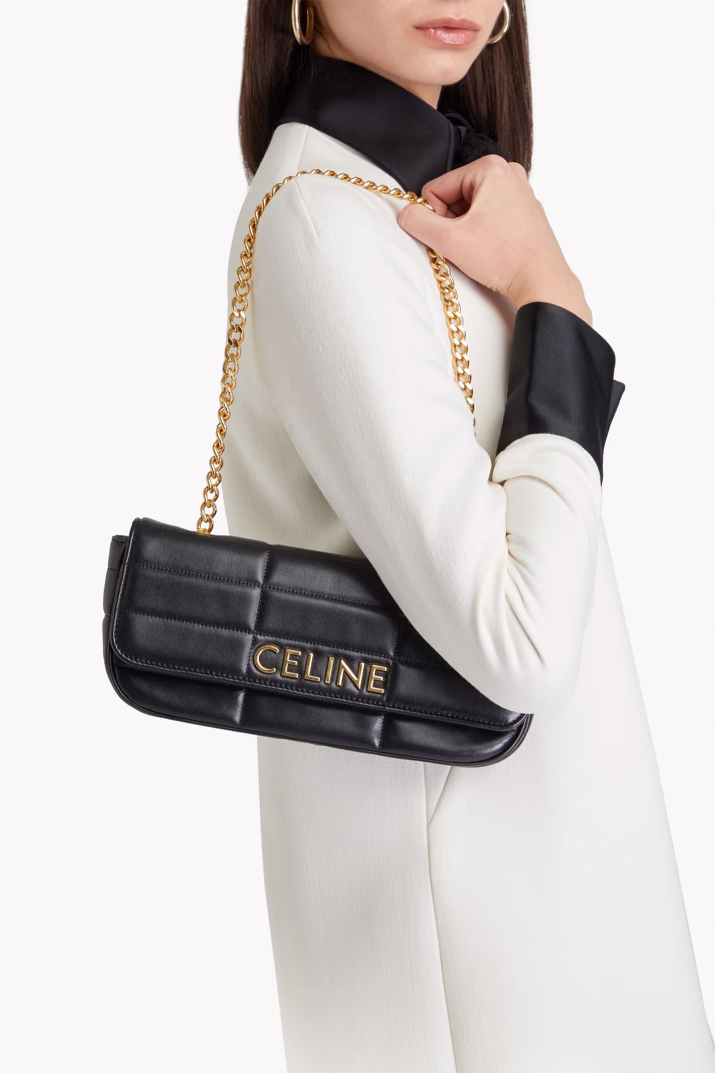 Quilted leather shoulder bag