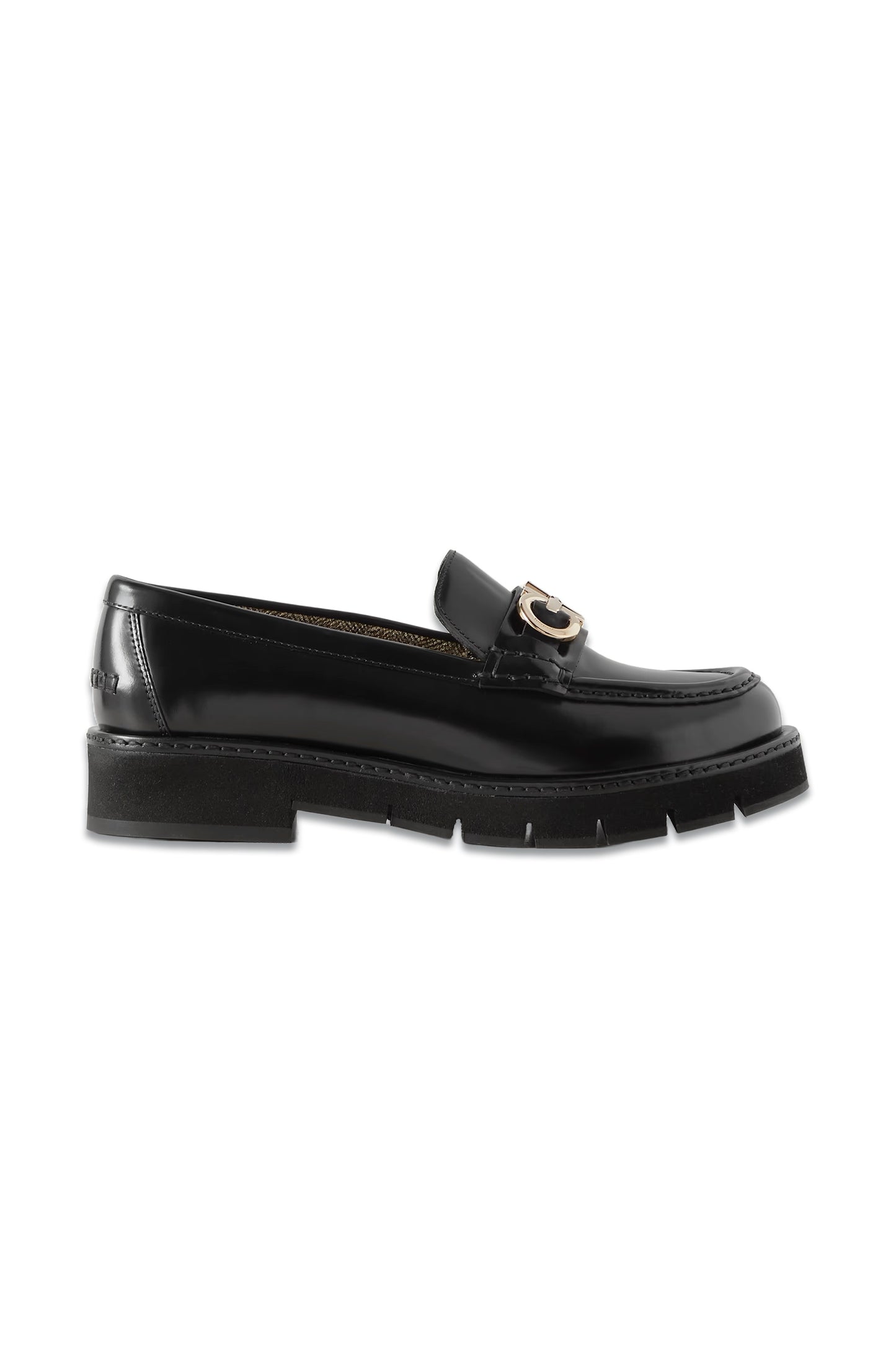 Ofelia Embellished Glossed-leather Loafers