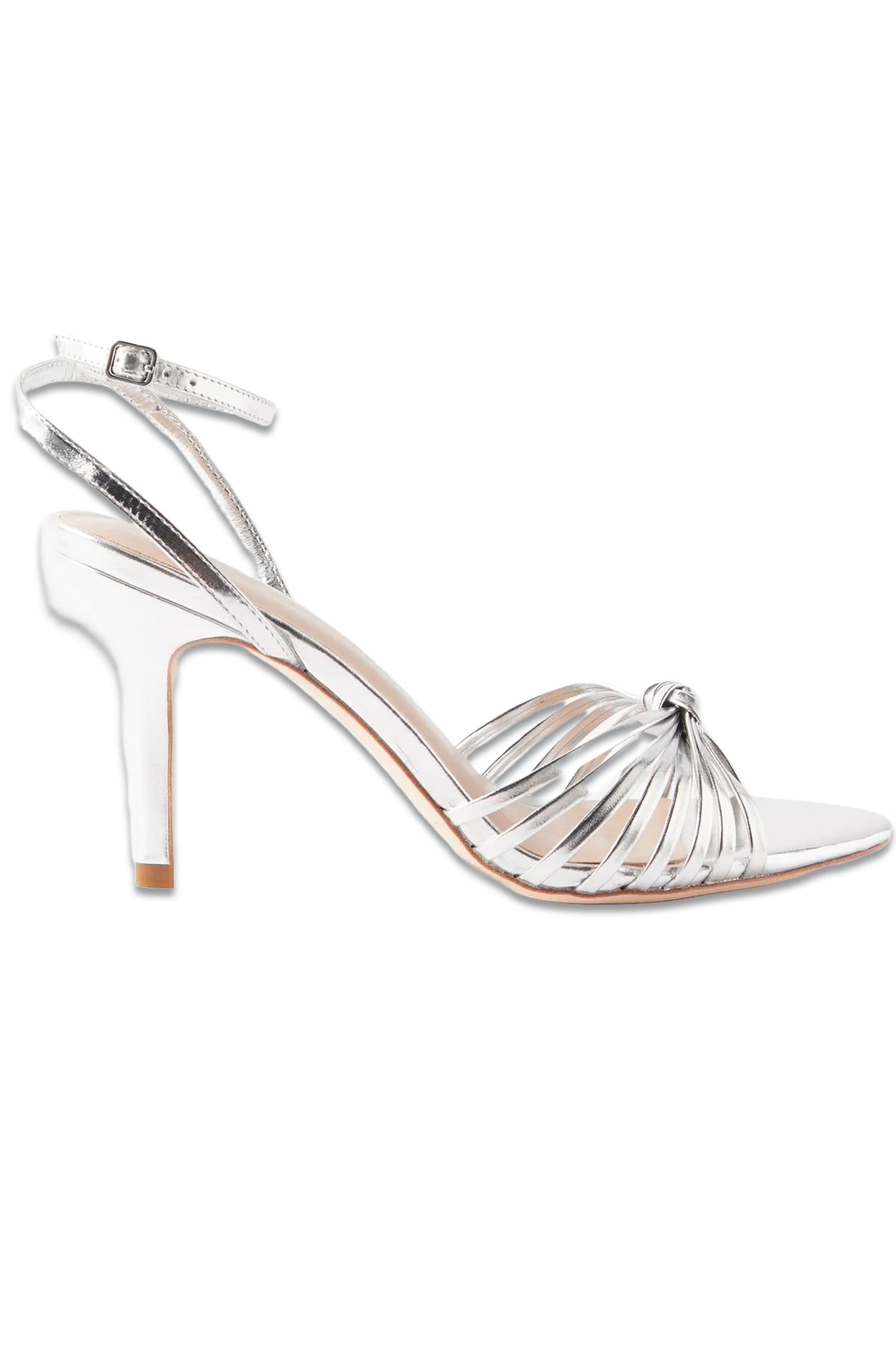 Ada 90 Knotted Metallic-leather Sandals