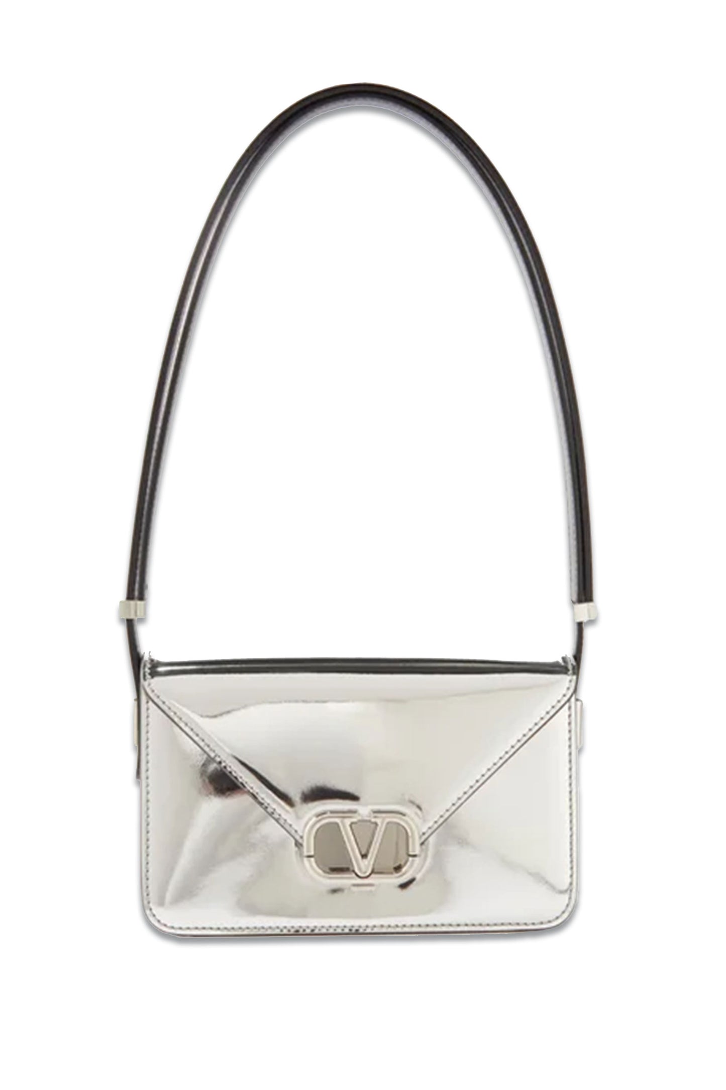 Letter Small Mirrored-leather Shoulder Bag