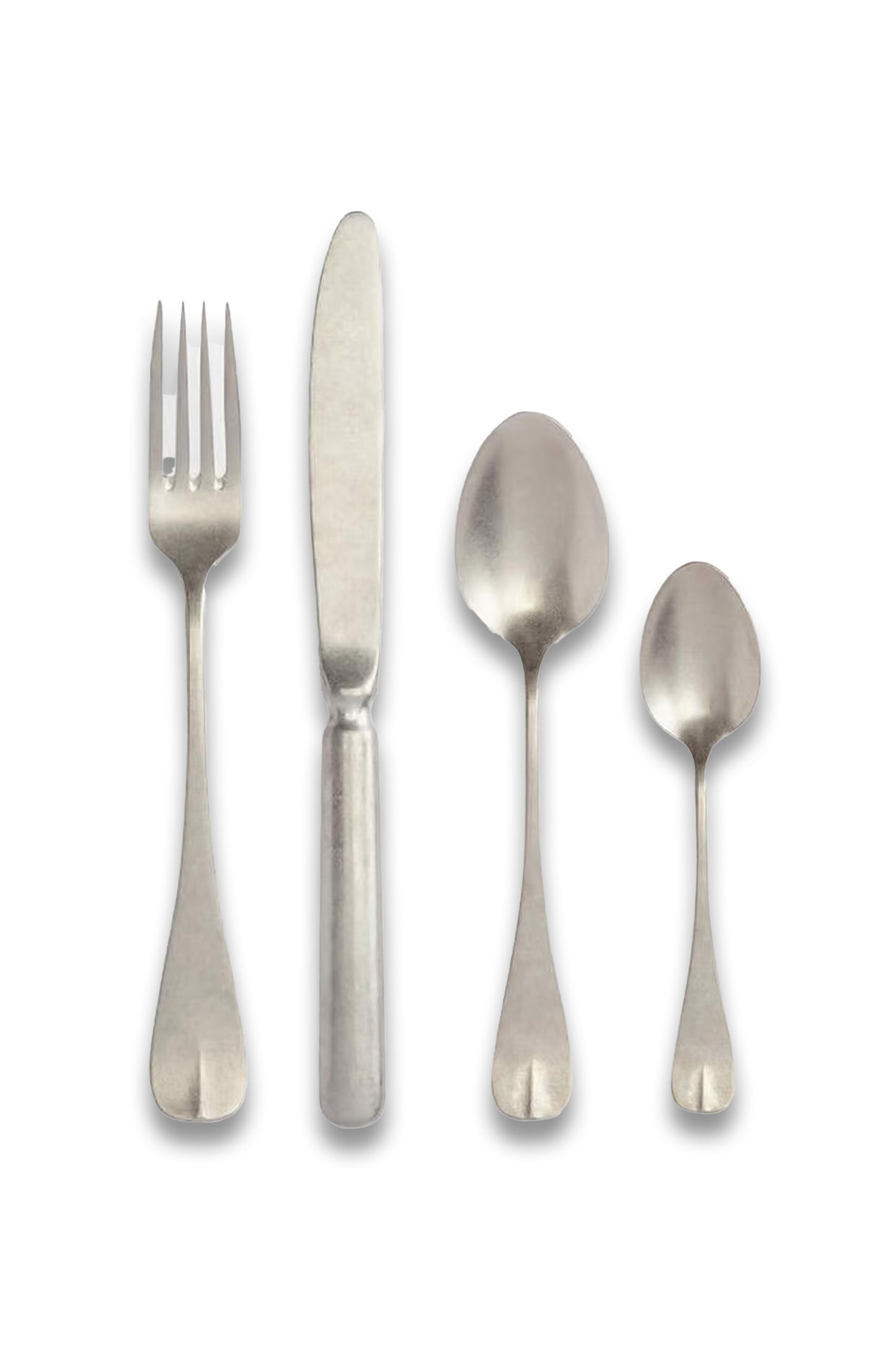 Stonewashed Cutlery, Set of 24, Silver