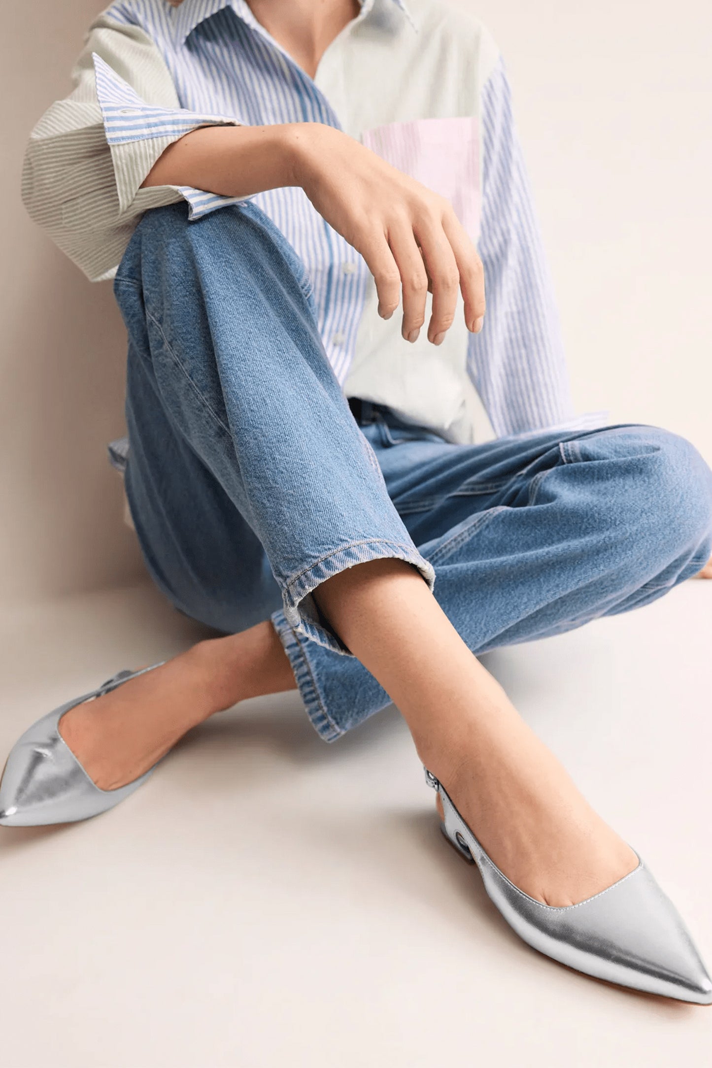 Cut Out Slingback Flats