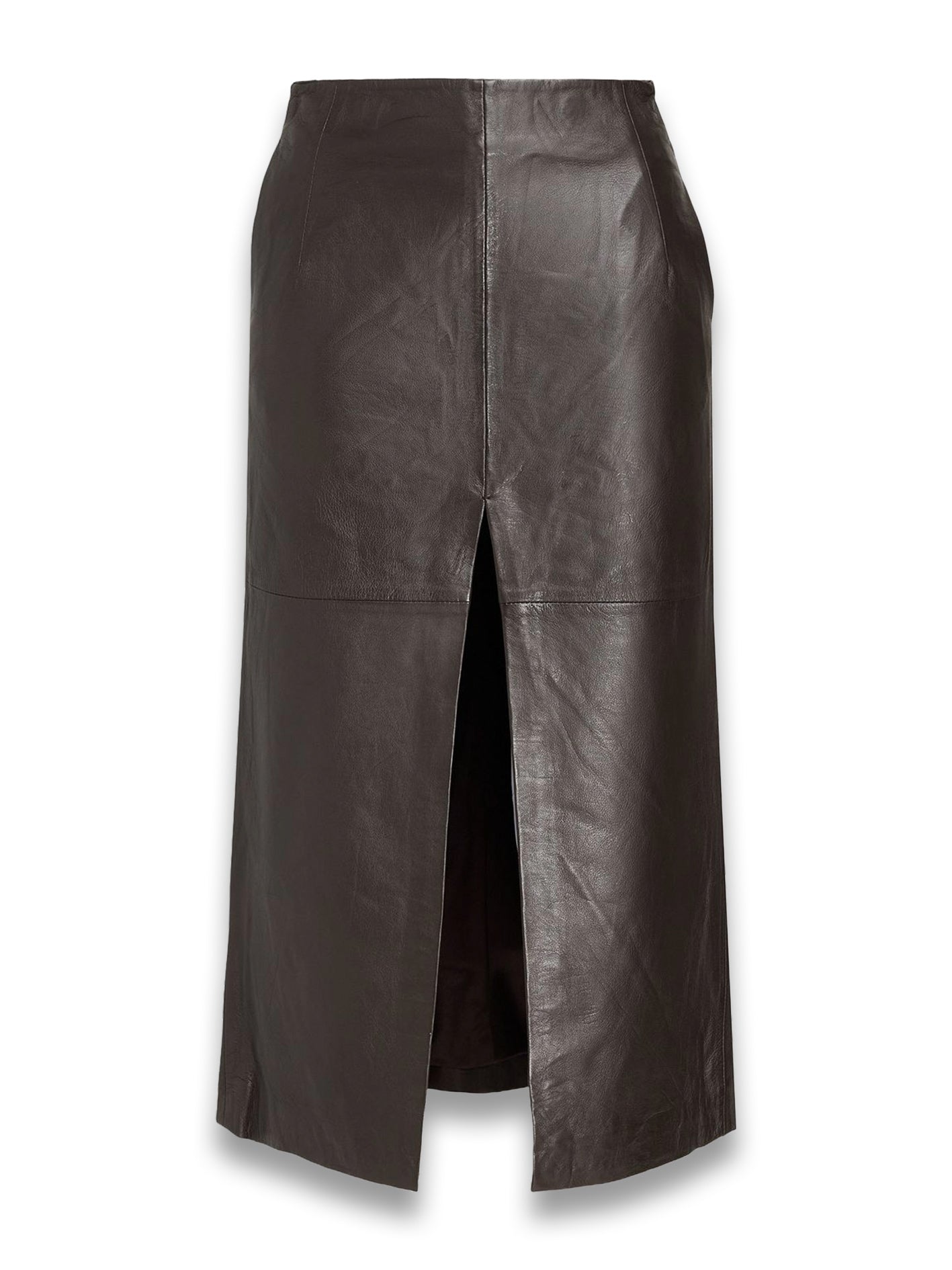 Mallory Leather Midi Skirt