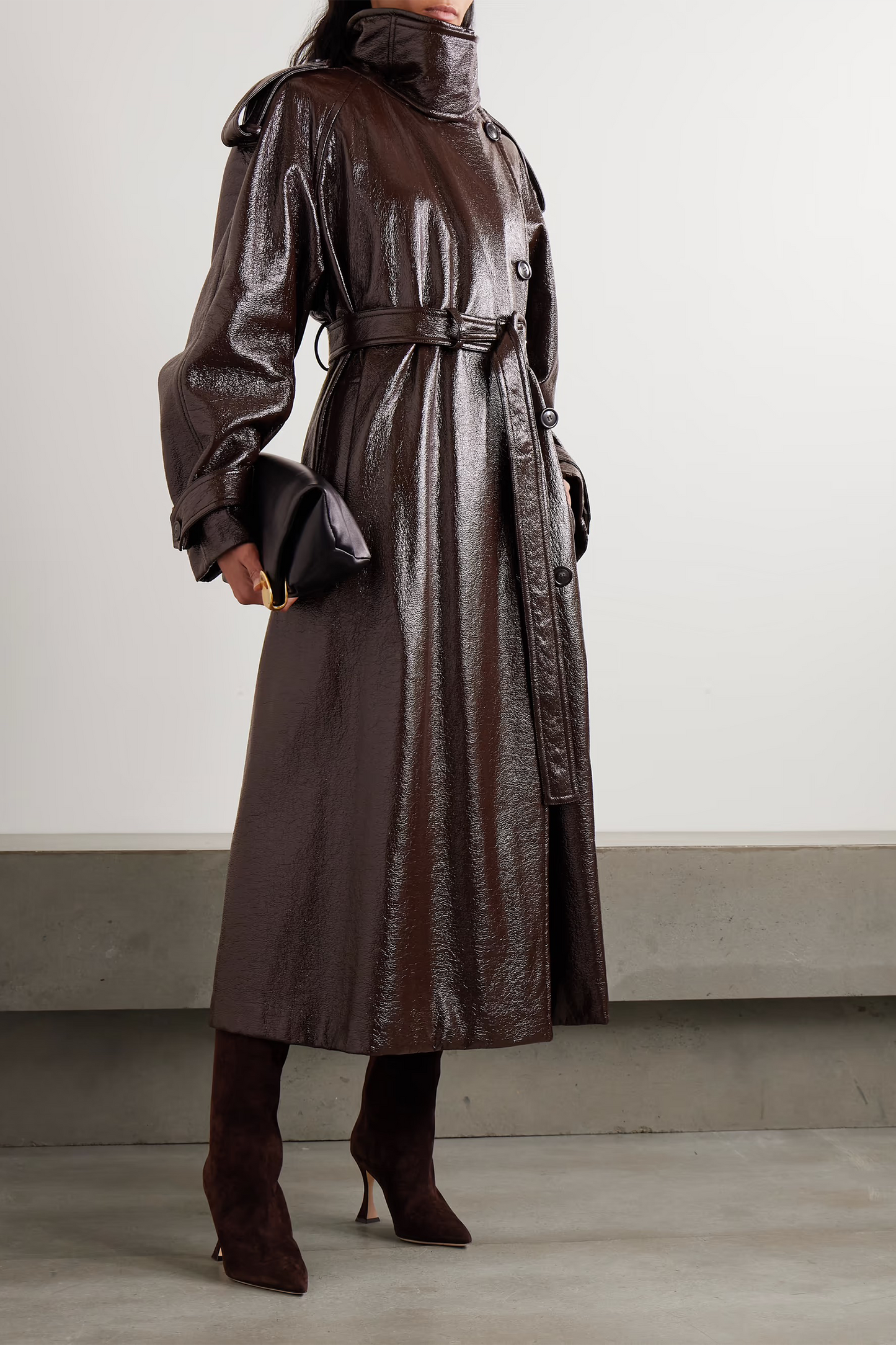 Bairo Coated-Cotton Trench Coat