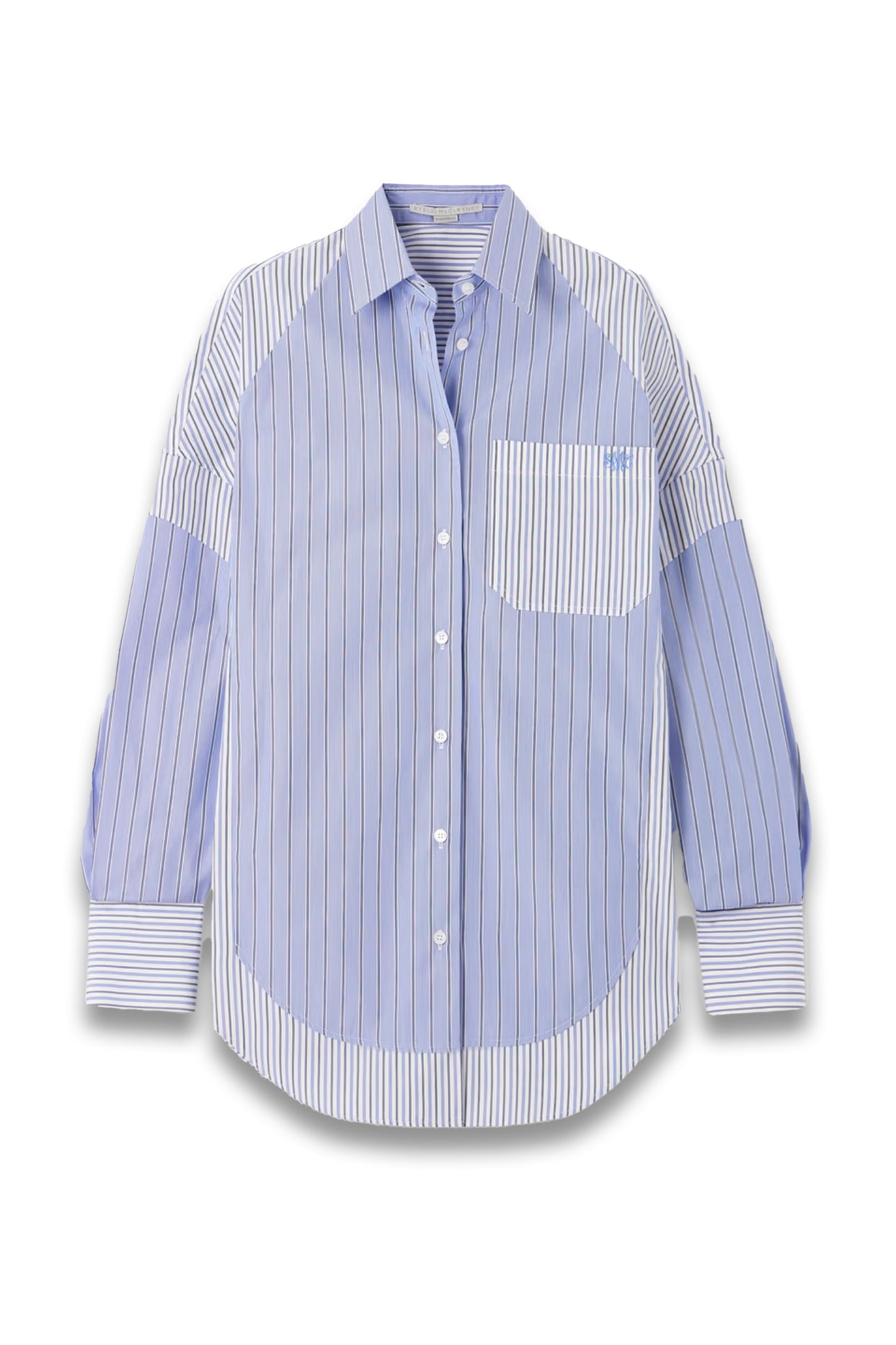Paneled Striped Organic Cotton-Poplin Shirt