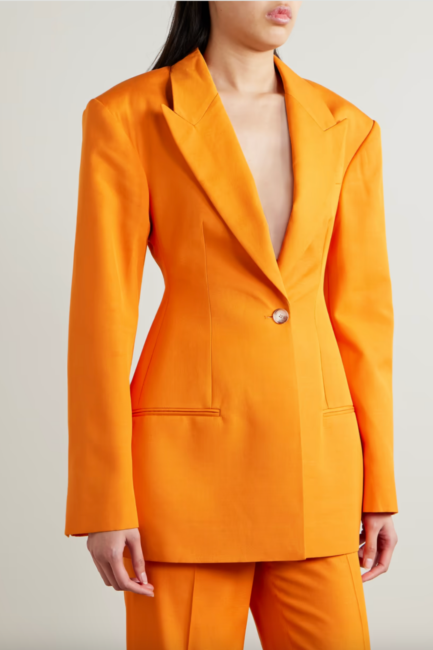 + NET SUSTAIN LENZING™ ECOVERO™-Dupioni Blazer