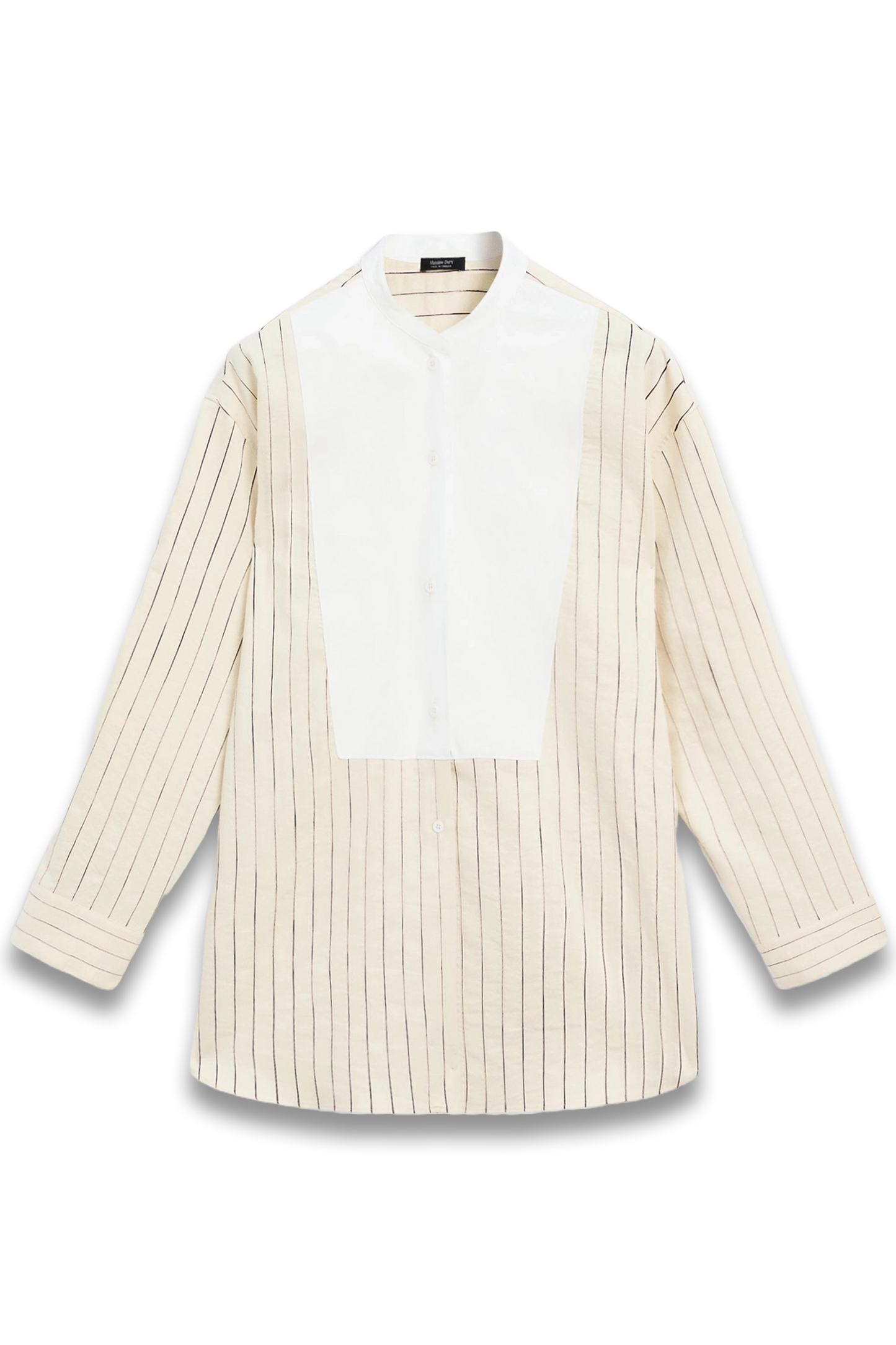 Cotton Blend Striped Chest Shirt