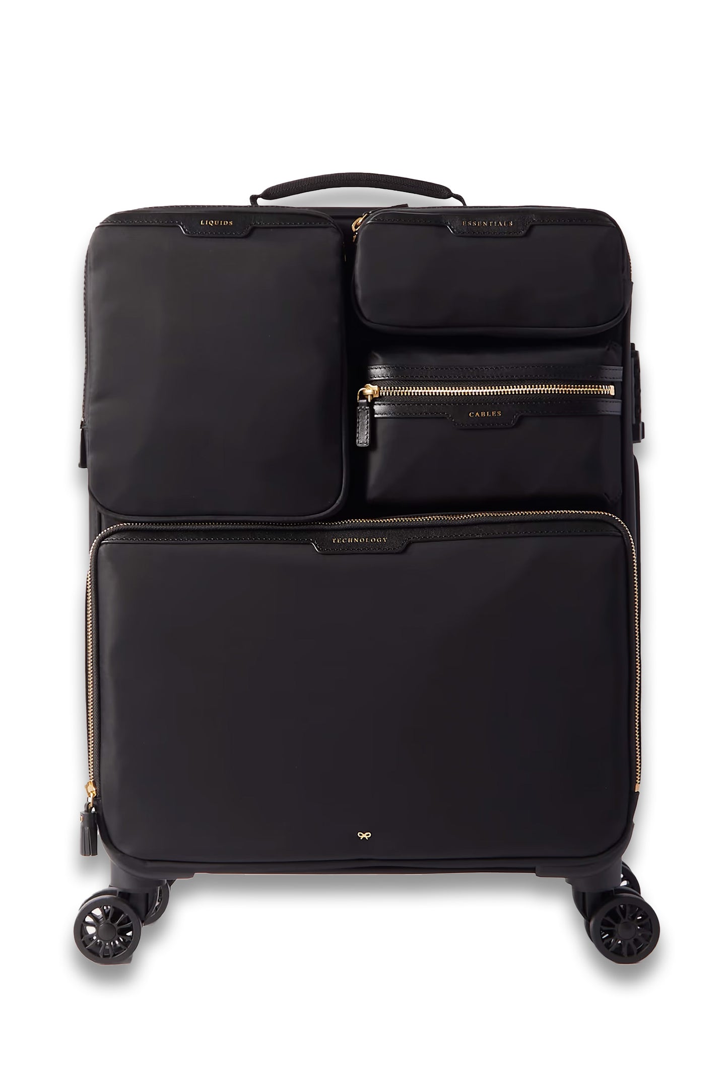 Shorthaul Trolley leather-trimmed ECONYL® suitcase
