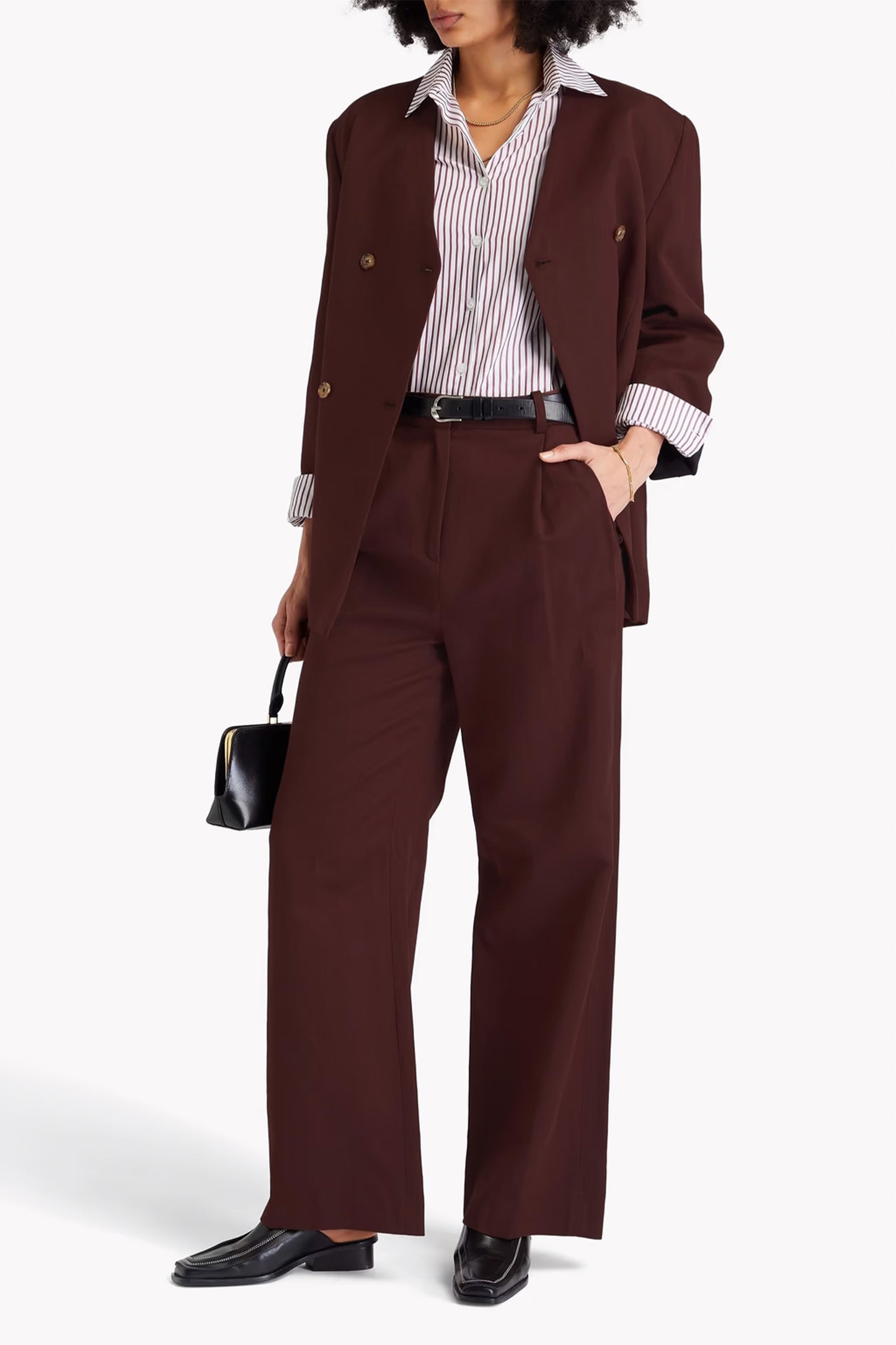 Idai cotton and linen-blend twill suit