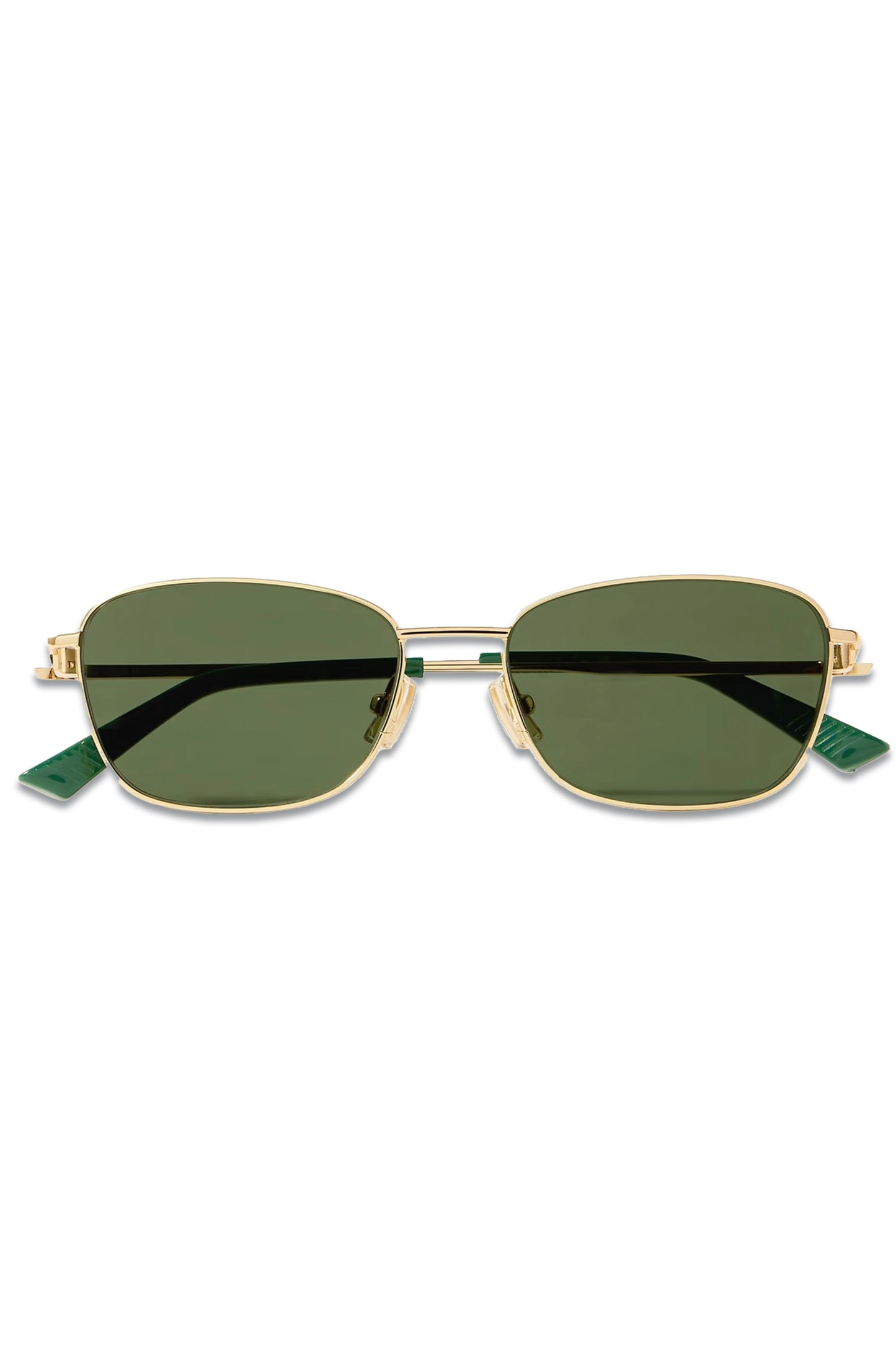 Square-frame gold-tone sunglasses