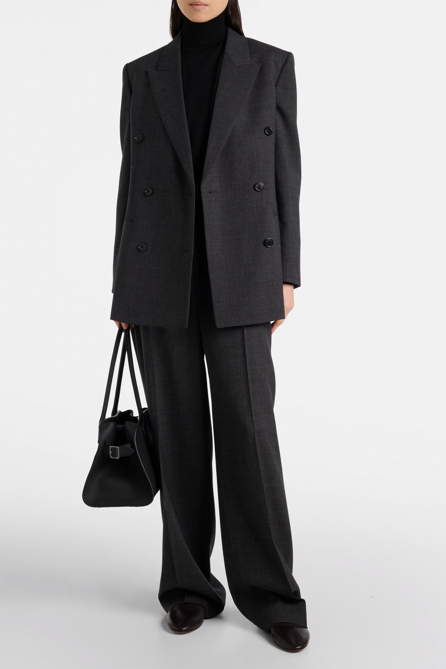 Franny wool blazer and Gordon virgin wool wide-leg pants