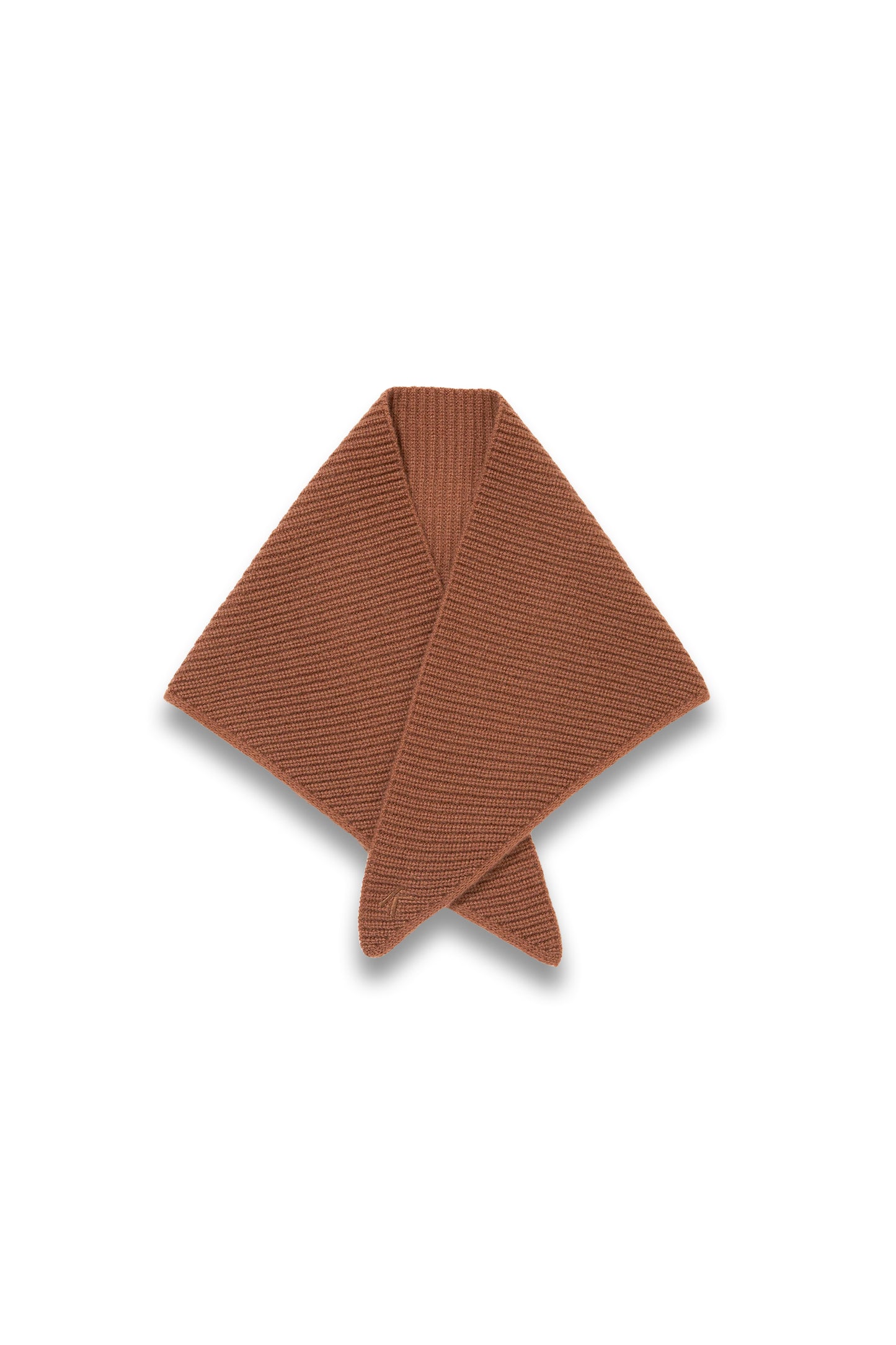 Knitted Cashmere Neck Tie in Caramel