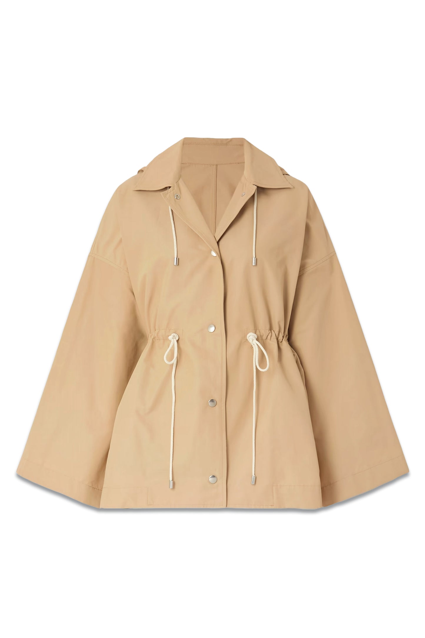Hooded Drawcord-waist Cotton-blend Parka