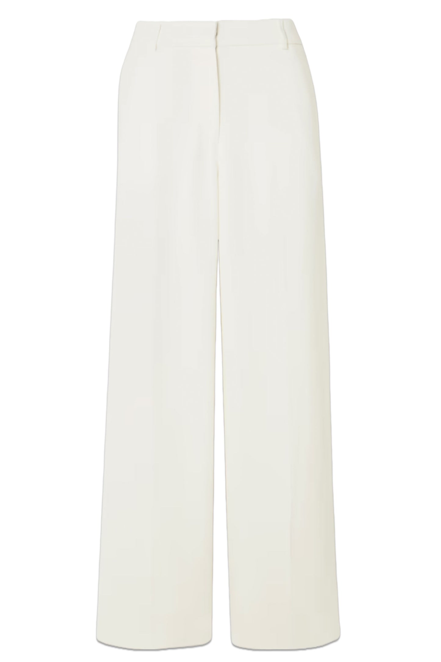Organic Cotton-Twill Wide-Leg Pants