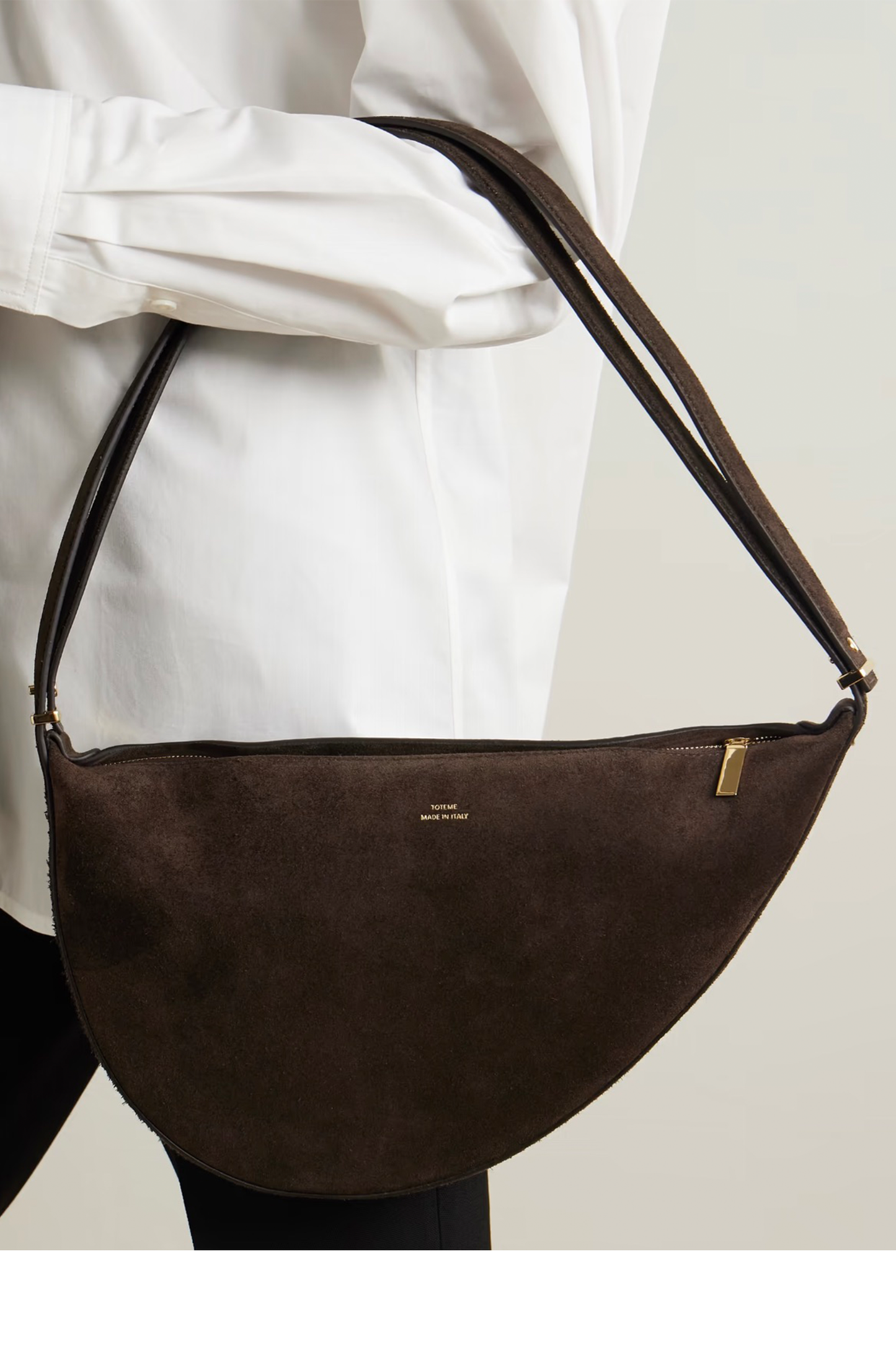 Suede shoulder bag