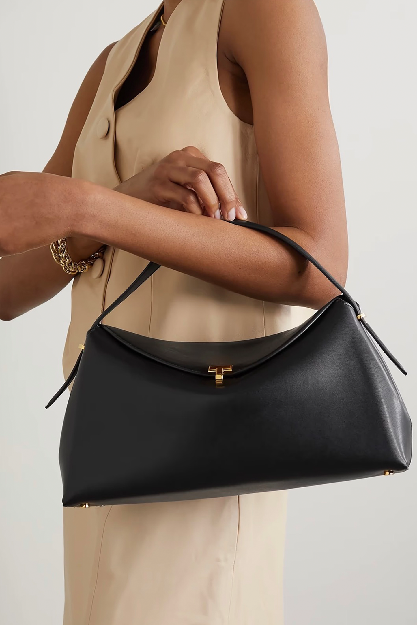 T-Lock leather shoulder bag