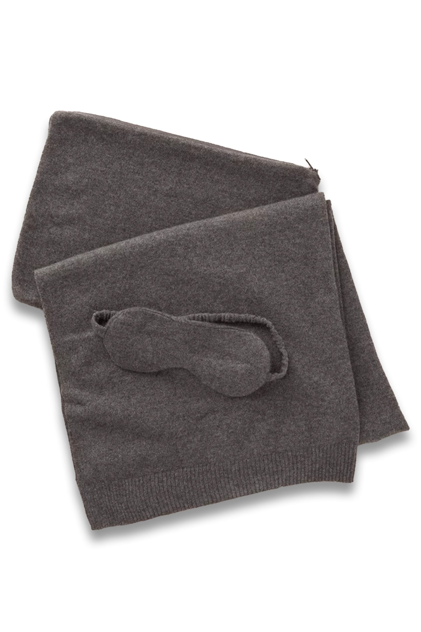 Cashmere Scarf Travel Set, Charcoal Marl
