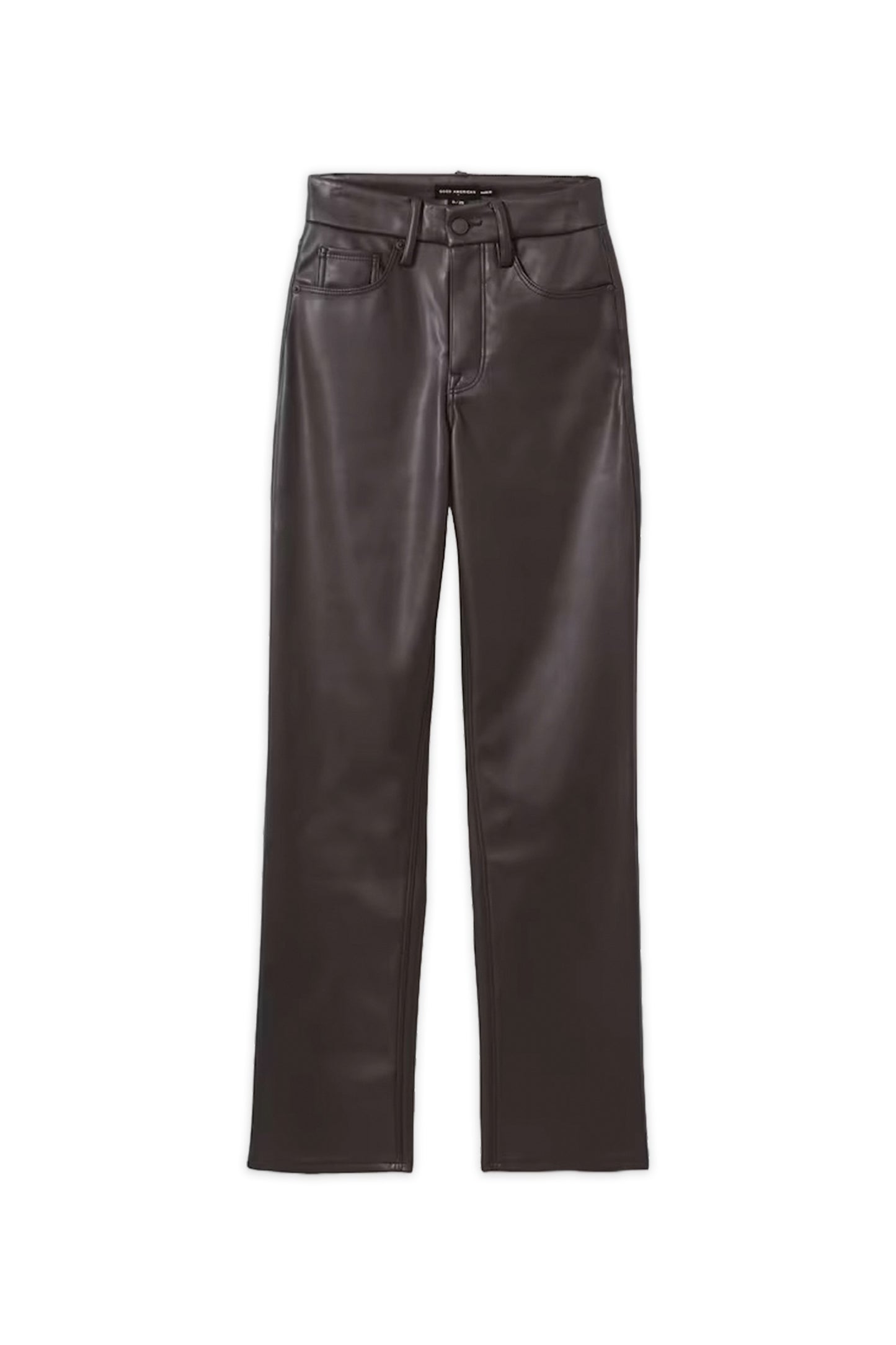 Faux-Leather Straight Leg Trousers