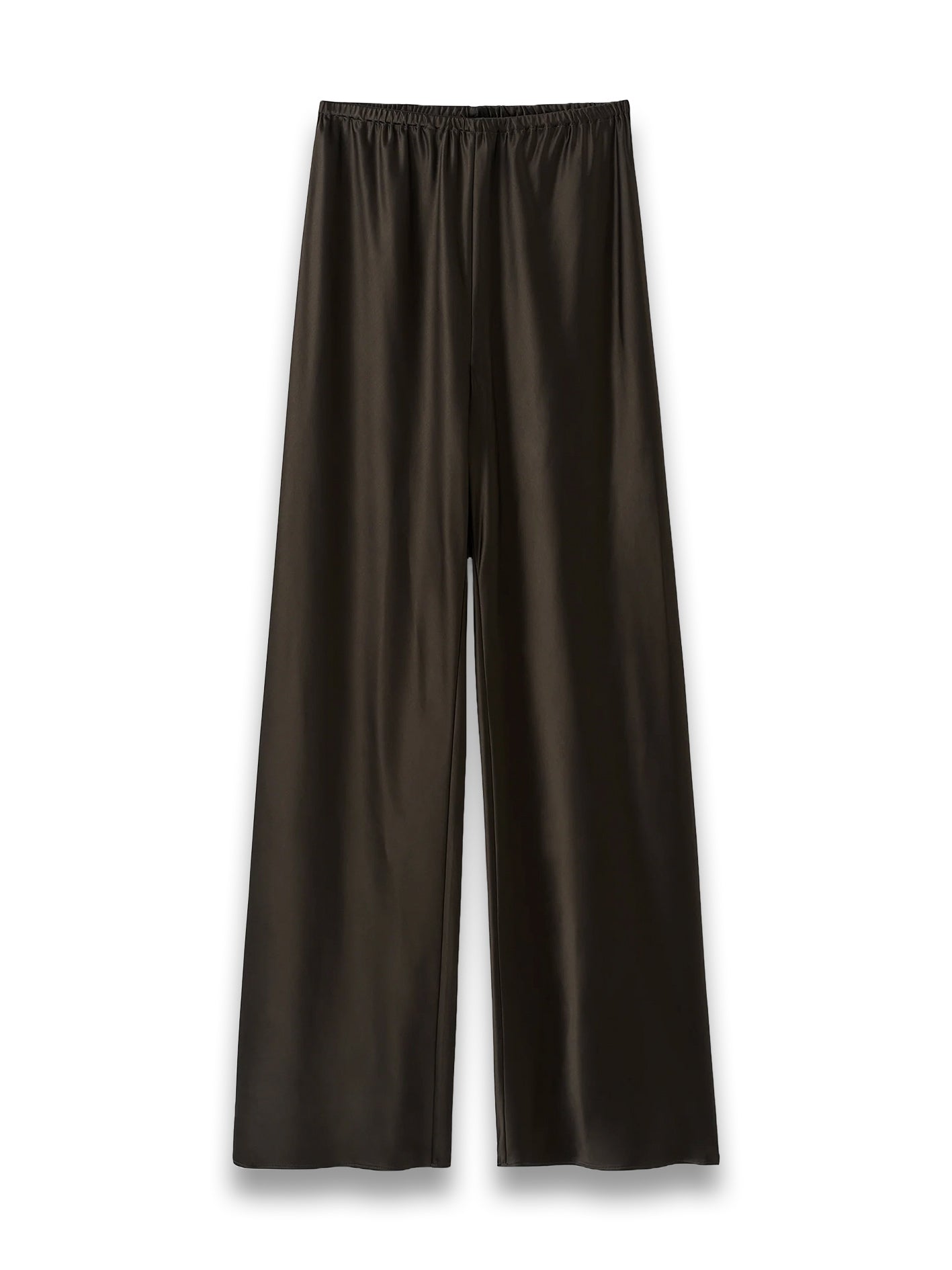 Bias Satin Pants, Chocolate