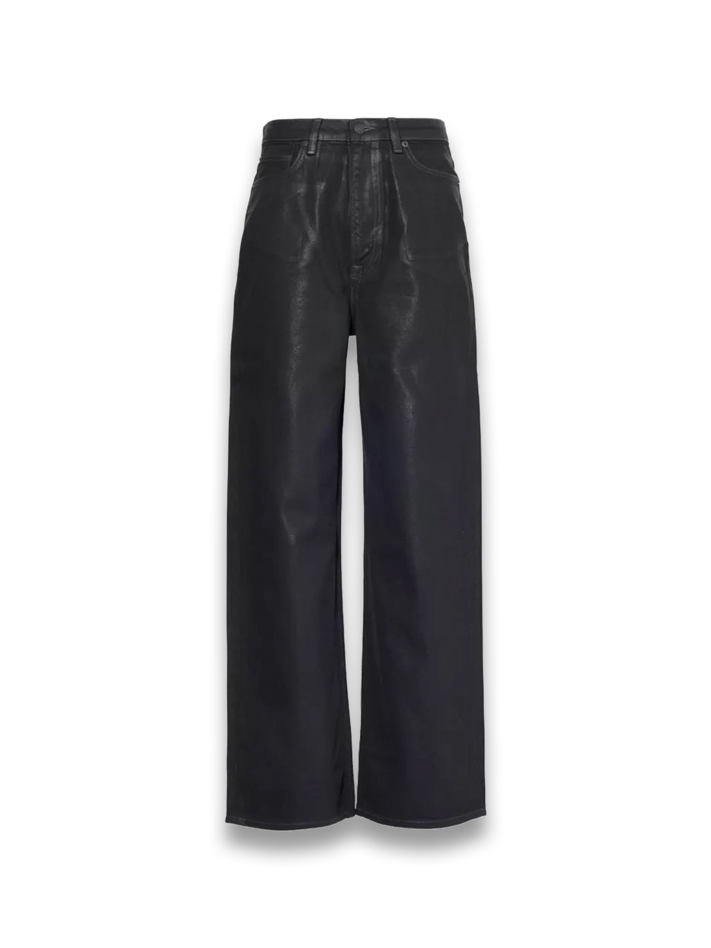Sashelly Coated Wide-Leg High-Rise Denim Jeans