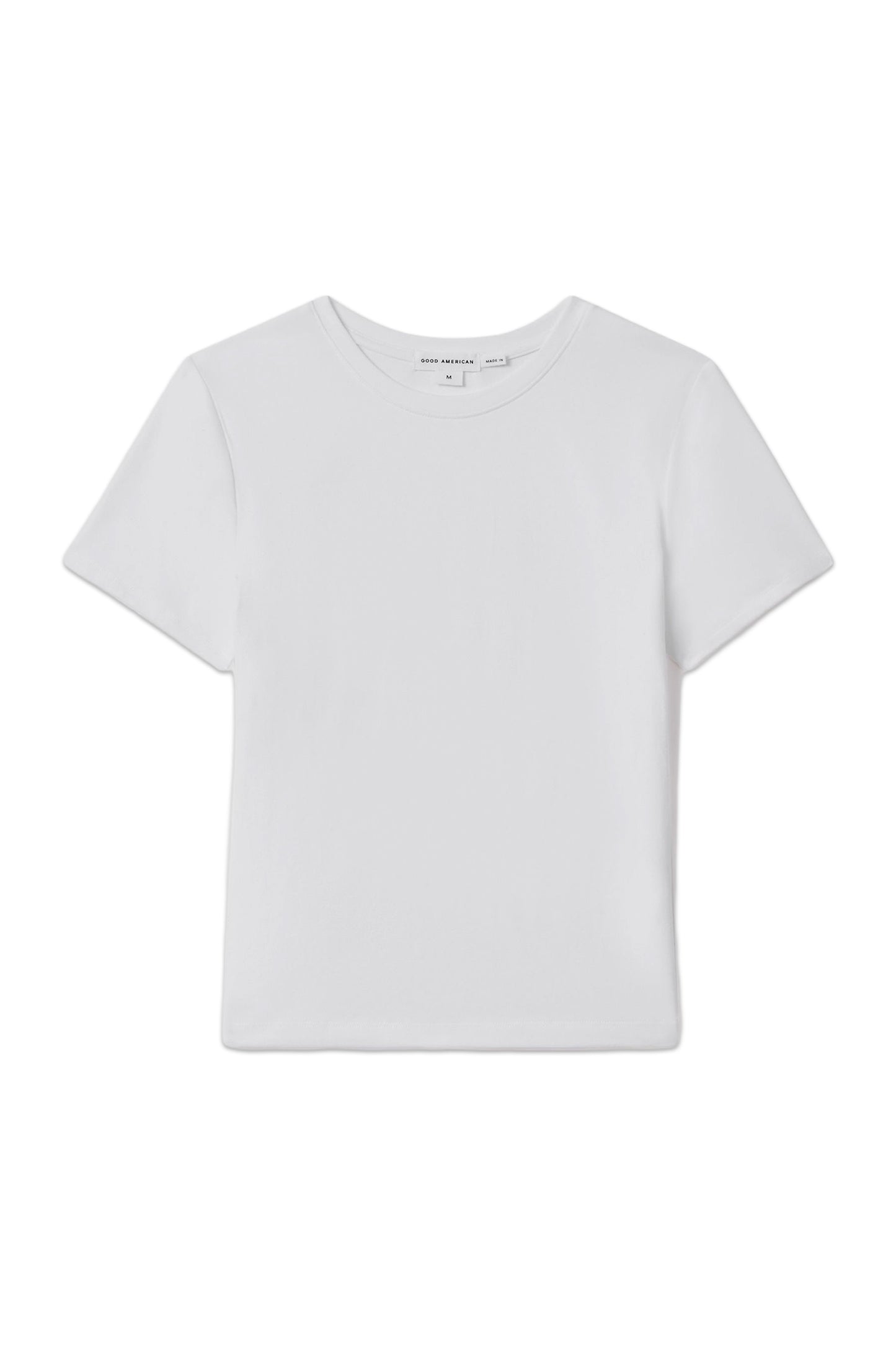 Cropped Cotton Crew Neck T-Shirt