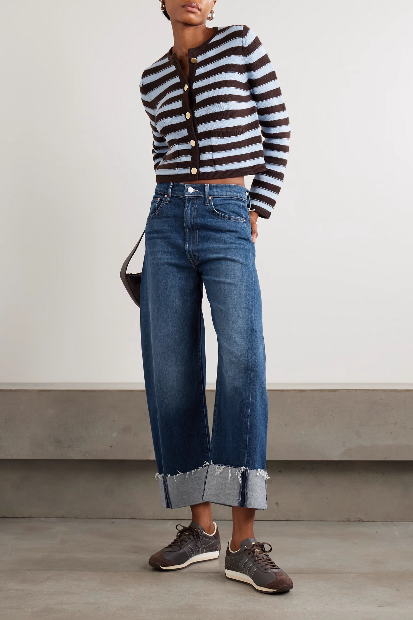 The Half-Pipe Ankle Cuff Fray high-rise wide-leg jeans