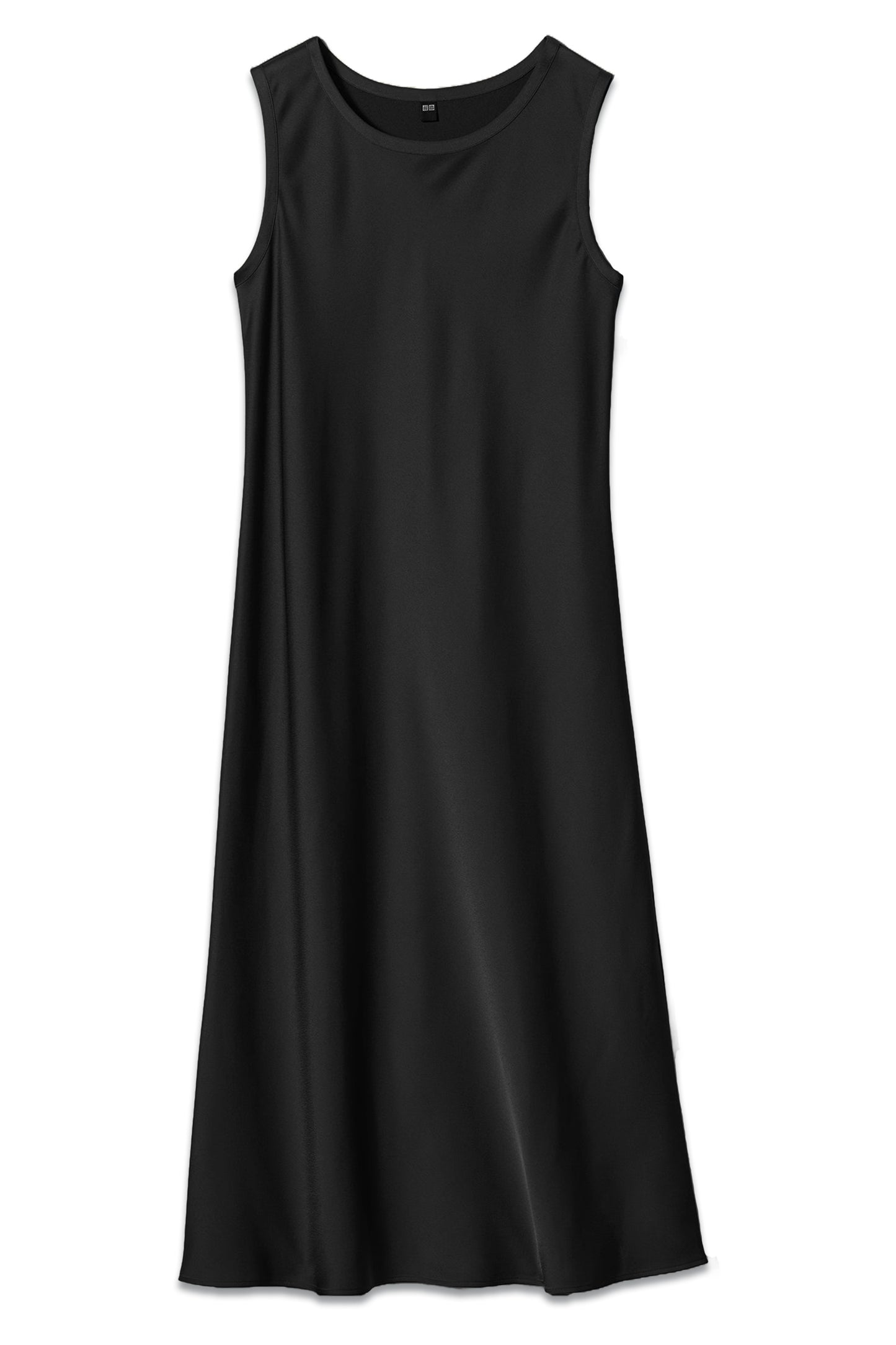 Black Satin Dress Sleeveless