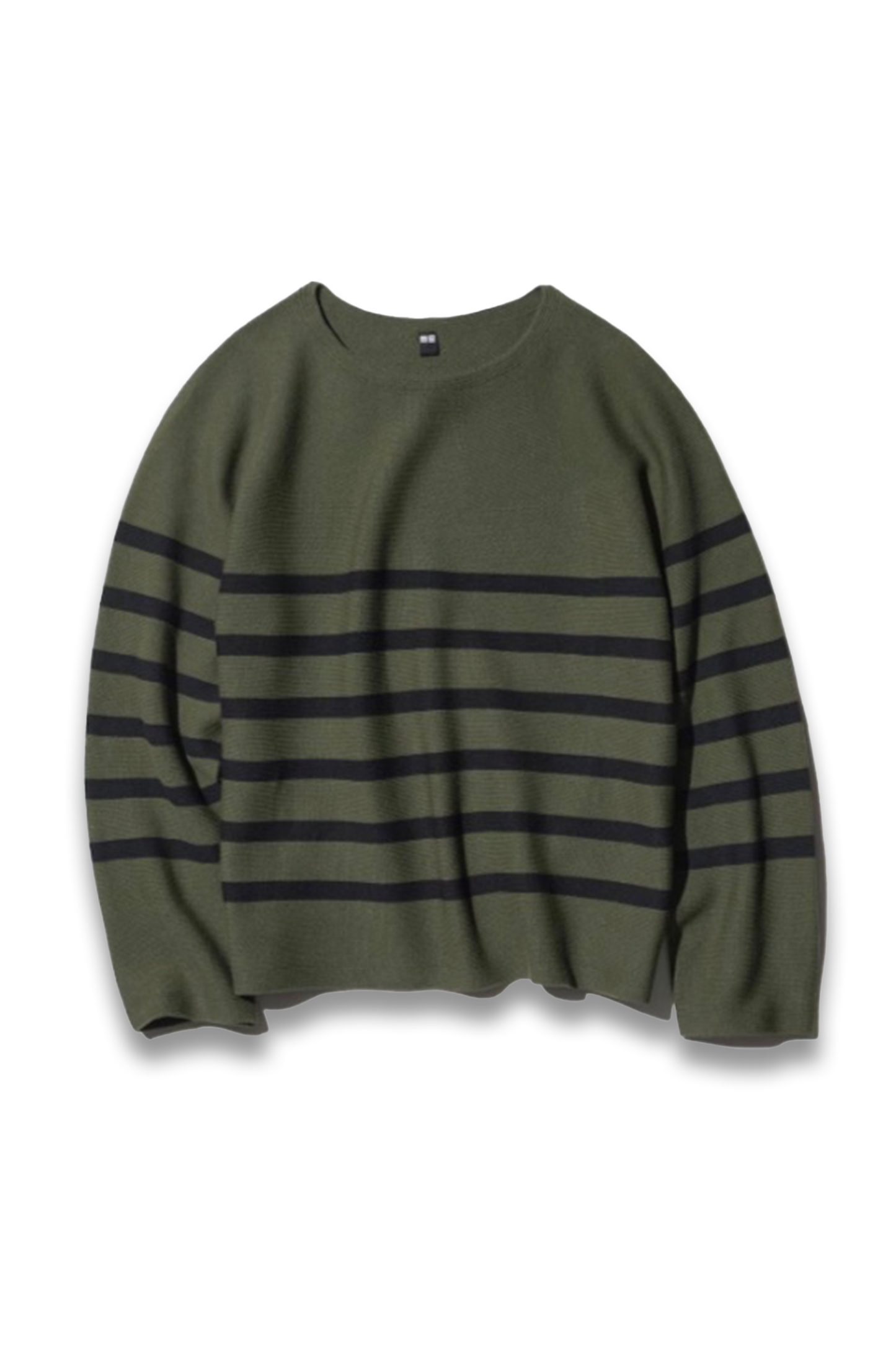 3D Knit Cotton Crew Neck Jumper (Stripe)