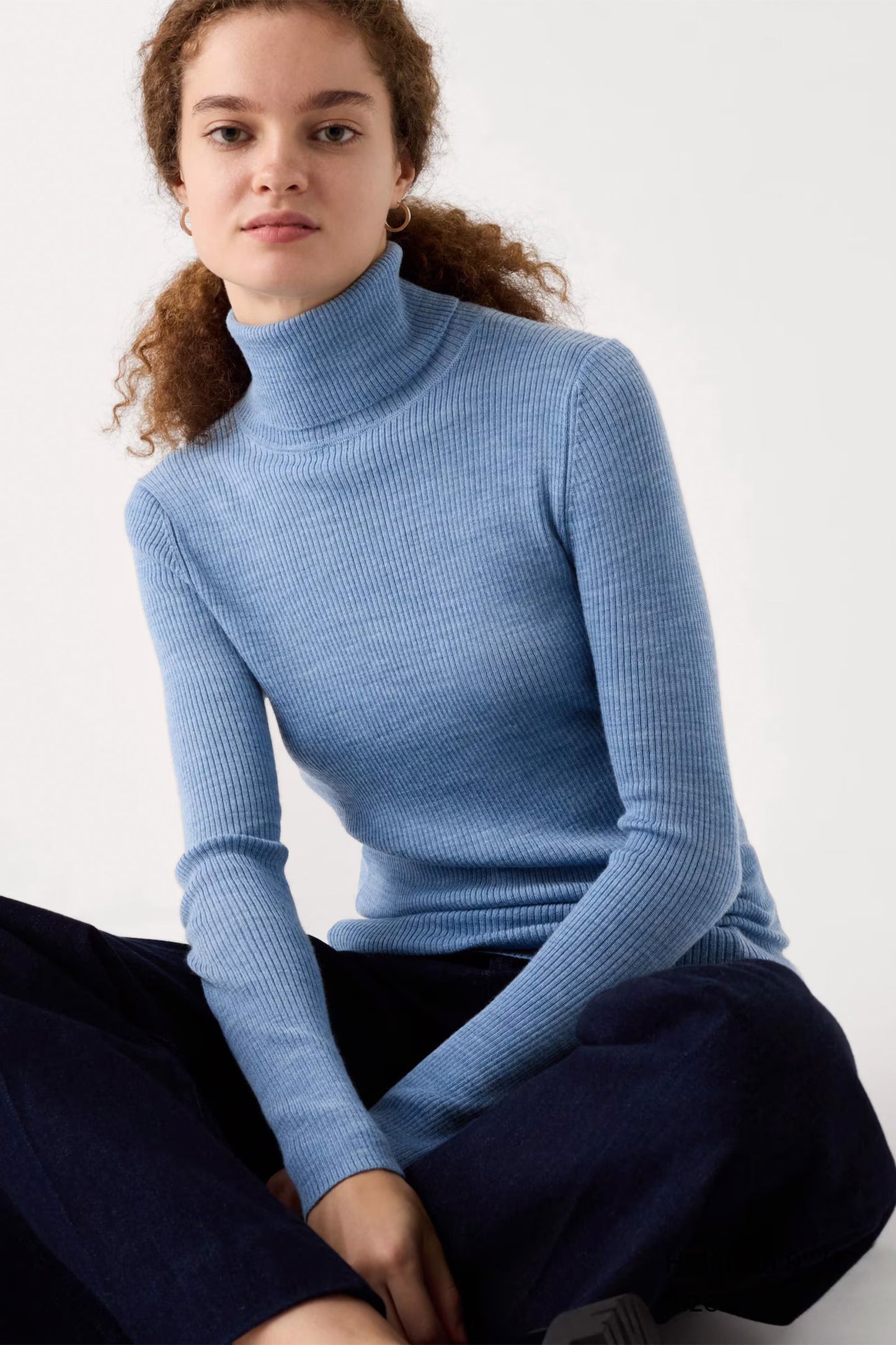 Merino Ribbed Turtleneck Jumper