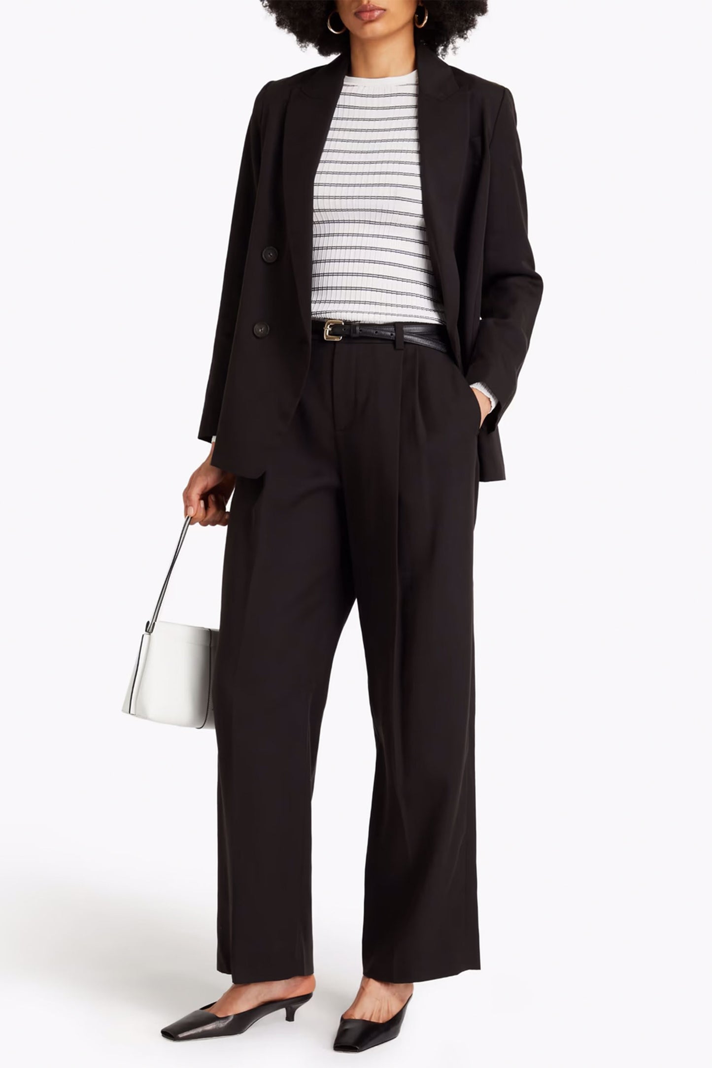 Pleated TENCEL™ Lyocell-Blend Wide-Leg Pants