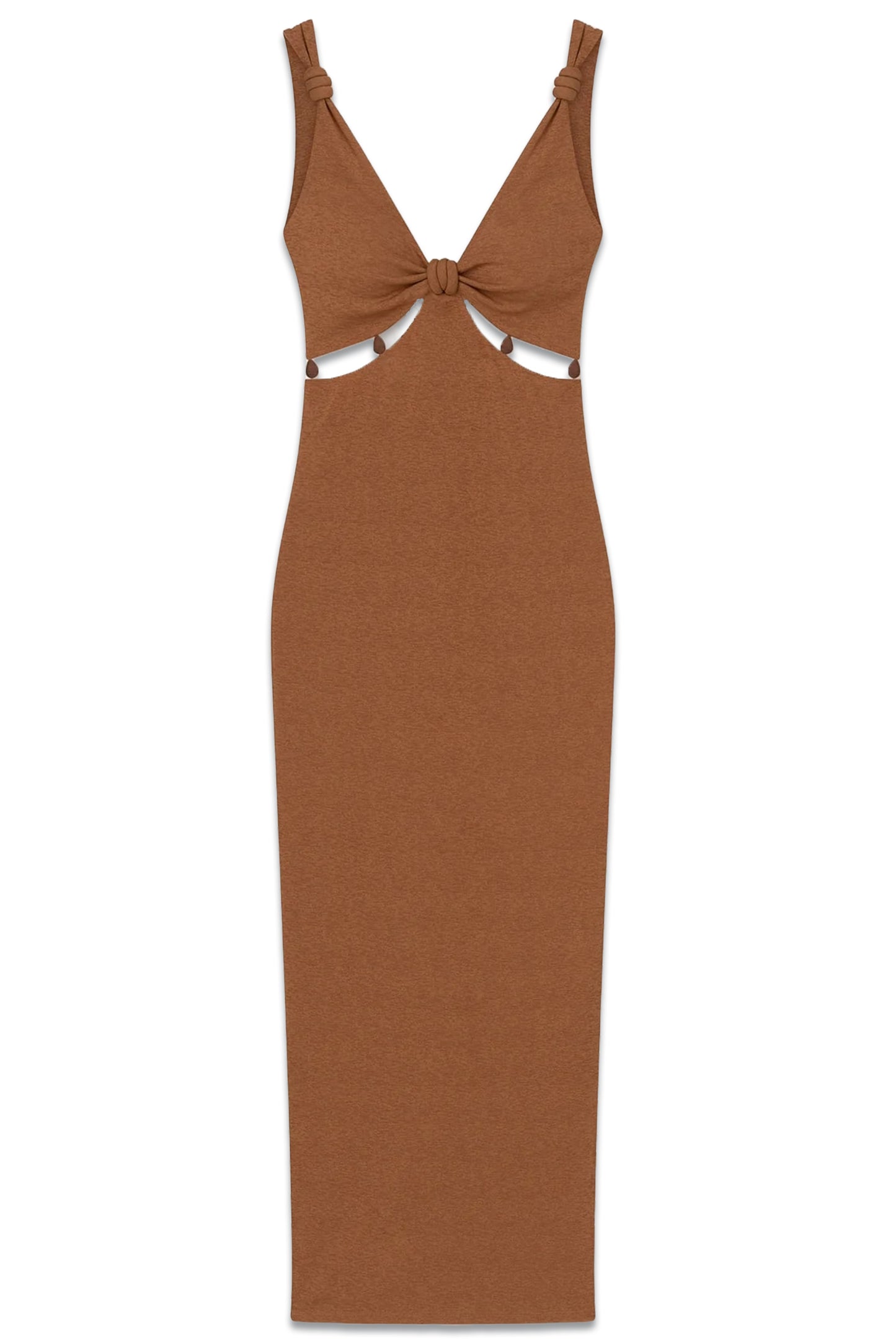 Saar Beaded Mesh-jersey Midi Dress