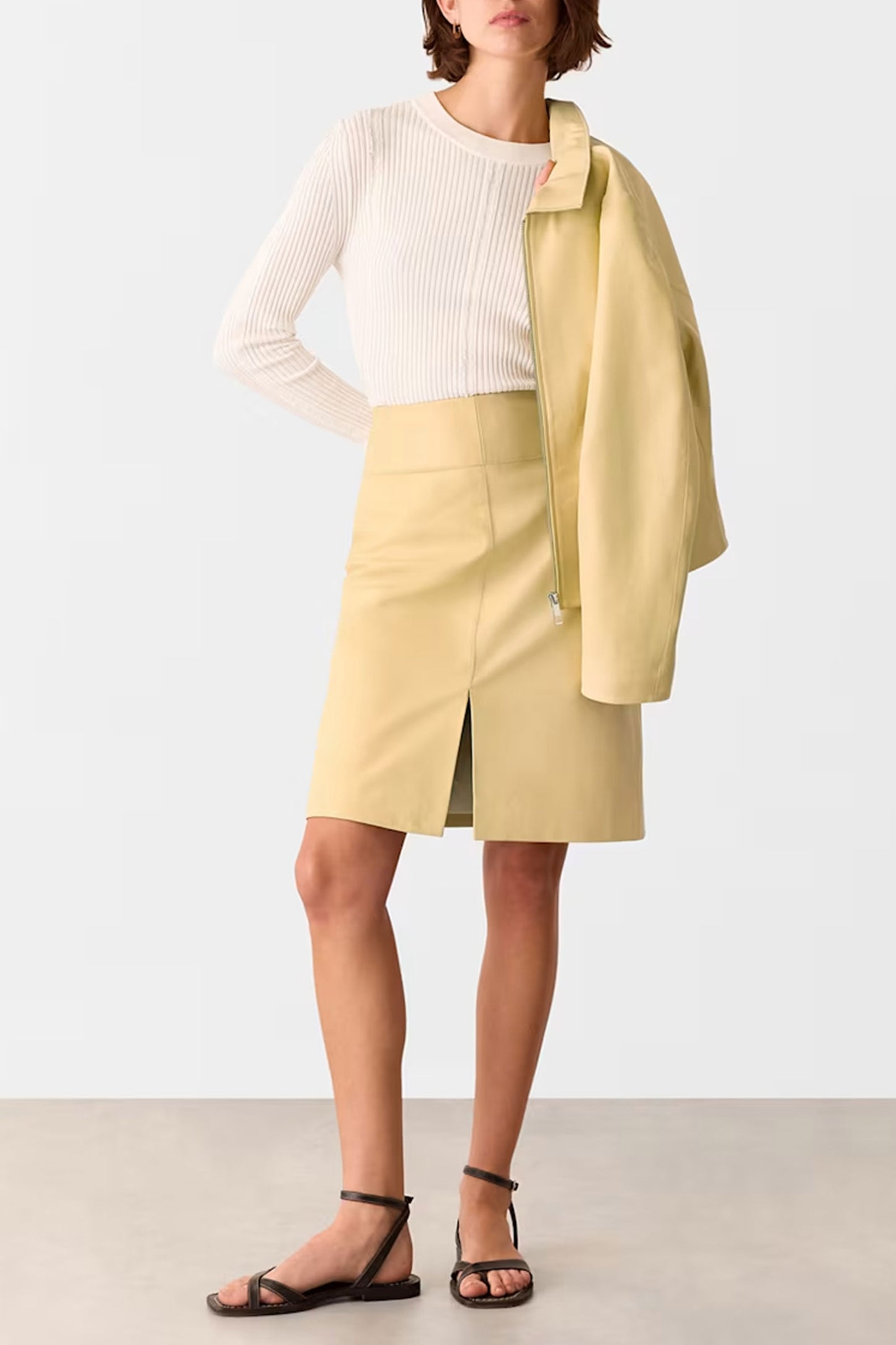 Butter Clean Leather Pencil Skirt