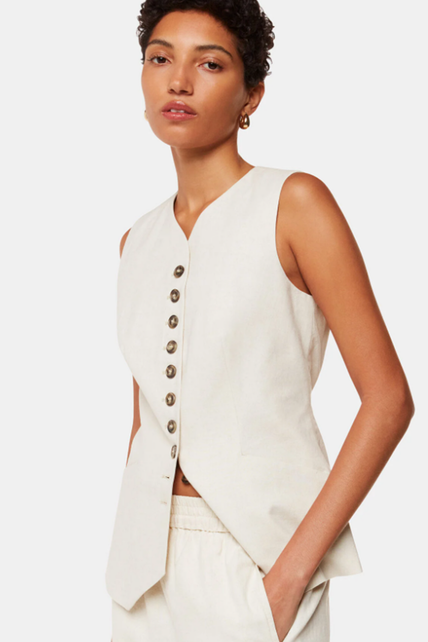 Lindsey Linen Blend Waistcoat