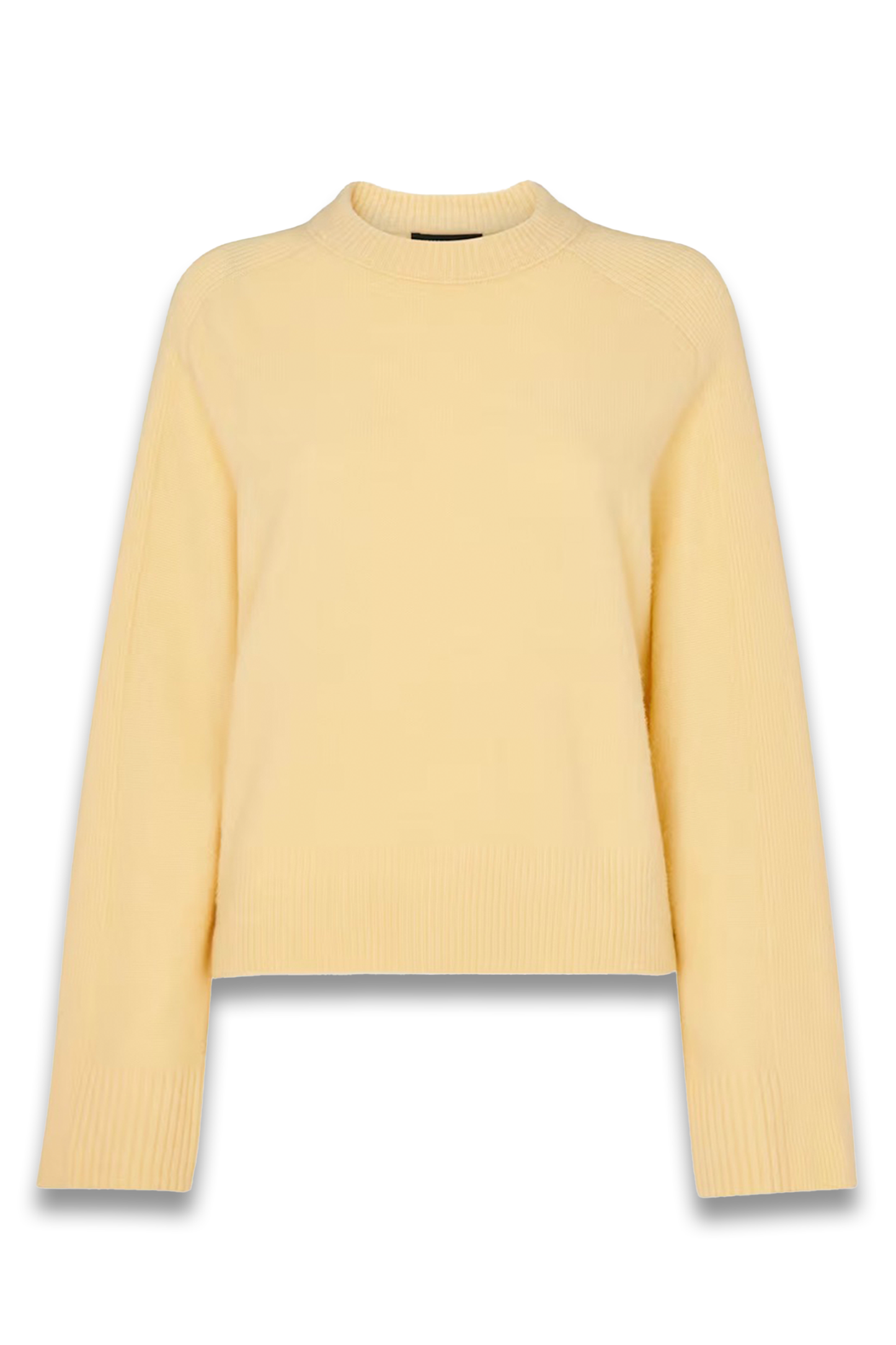 Yellow Alana Wool Mix Crew Neck