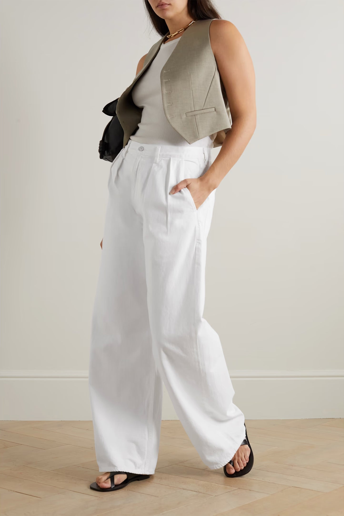 + NET SUSTAIN Maritzy Pleated Boyfriend Organic Jeans