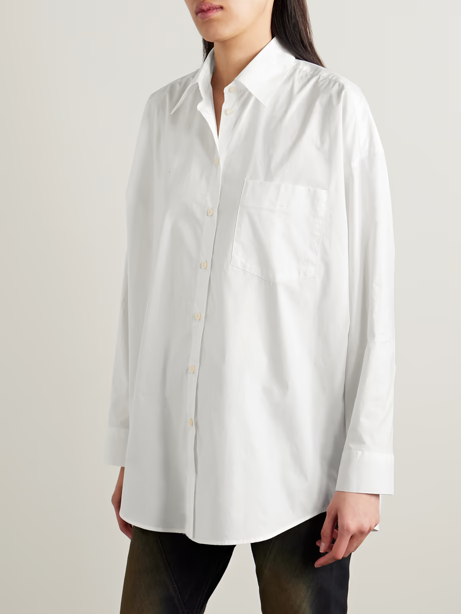Cotton-Blend Poplin Shirt