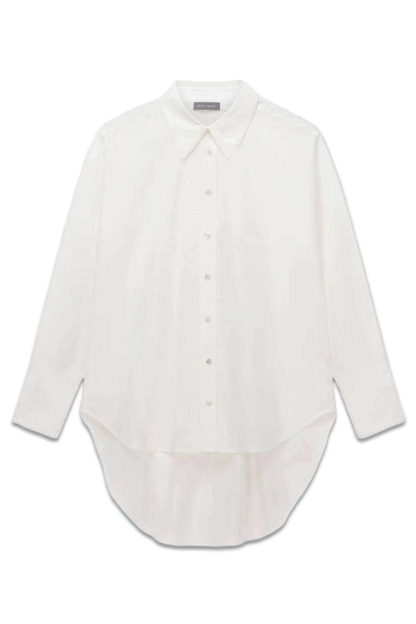White Longline Cotton Shirt