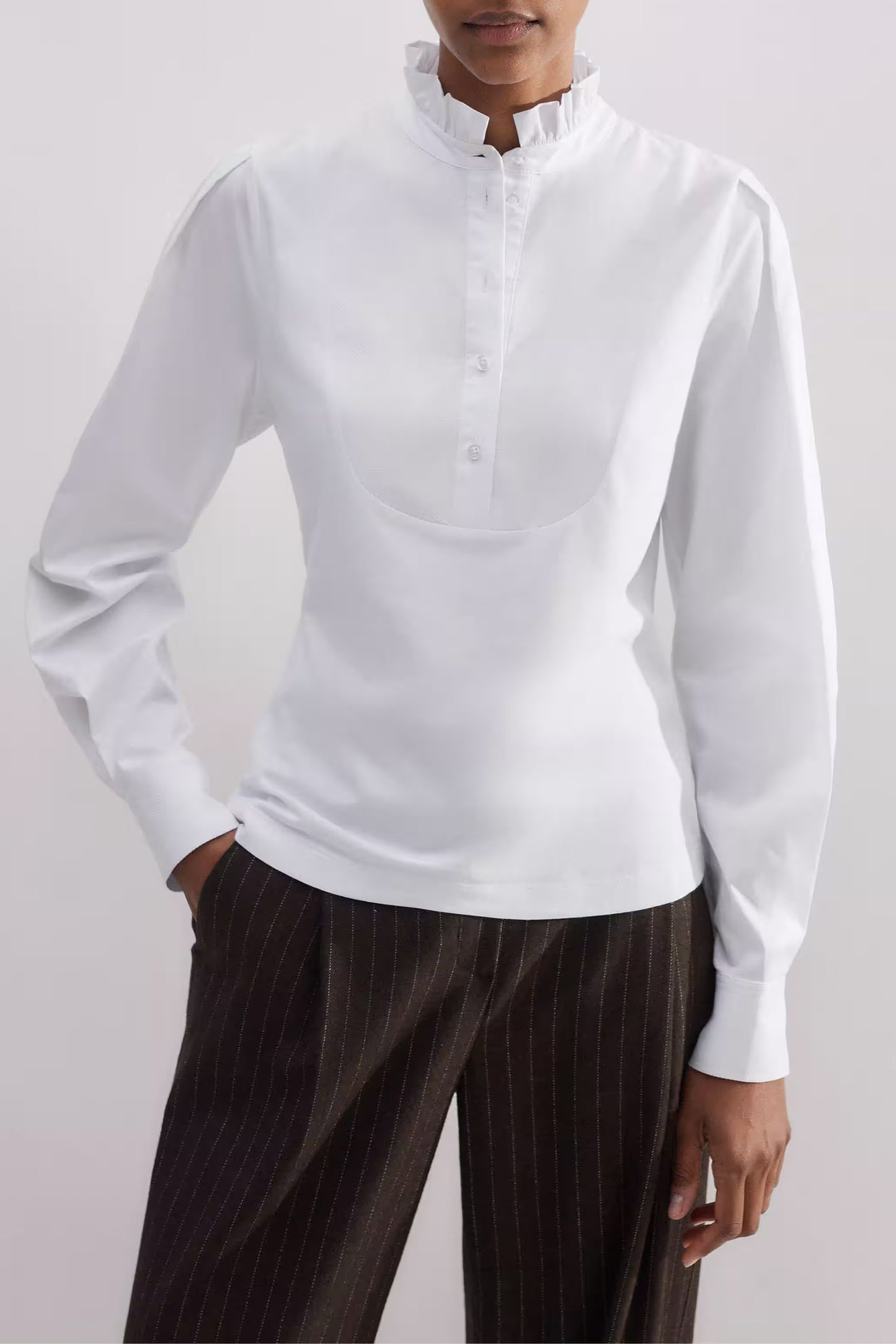 Mixed Media Textured Layering Shirt