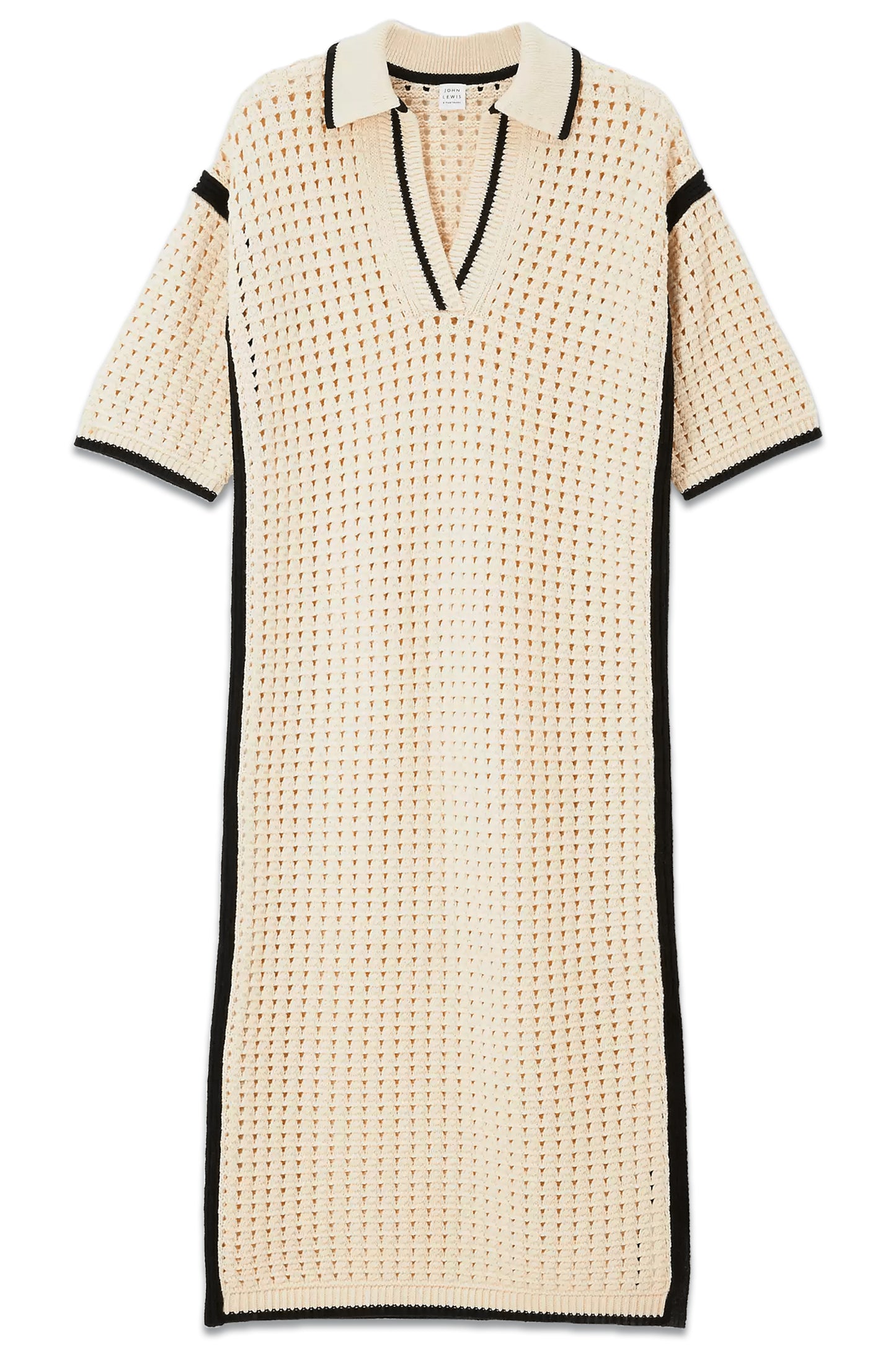 Crochet Knit Dress, Off White