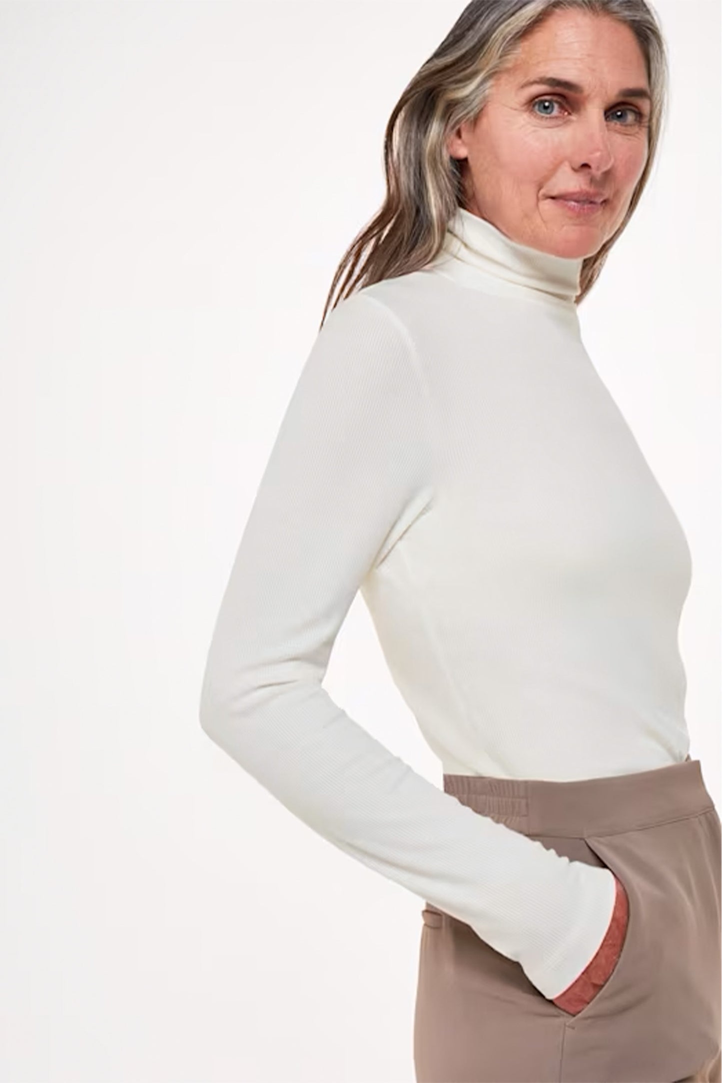 Ivory Essential Ribbed Polo