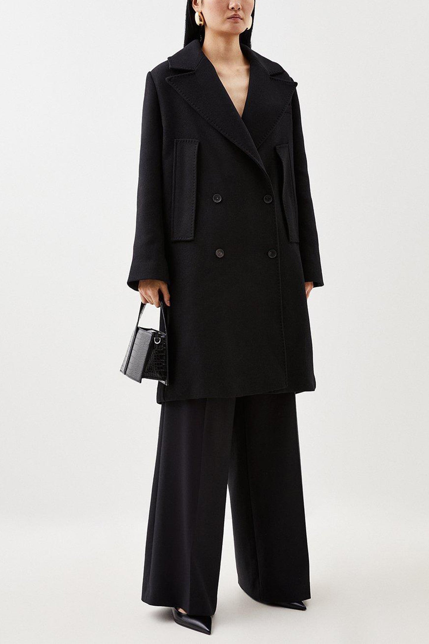 Italian Manteco Wool Cape Over Coat