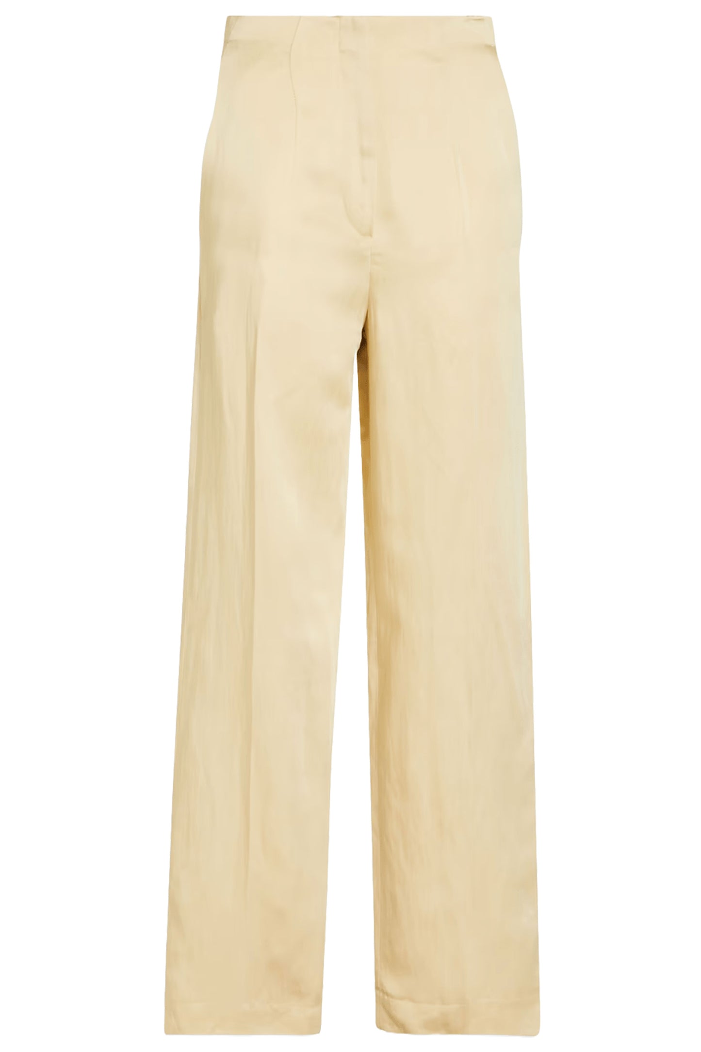 Pleated Satin Wide-leg Pants