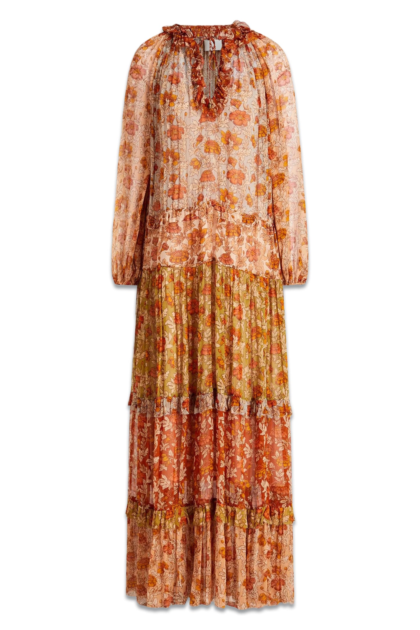 Tiered Floral-print Georgette Maxi Dress