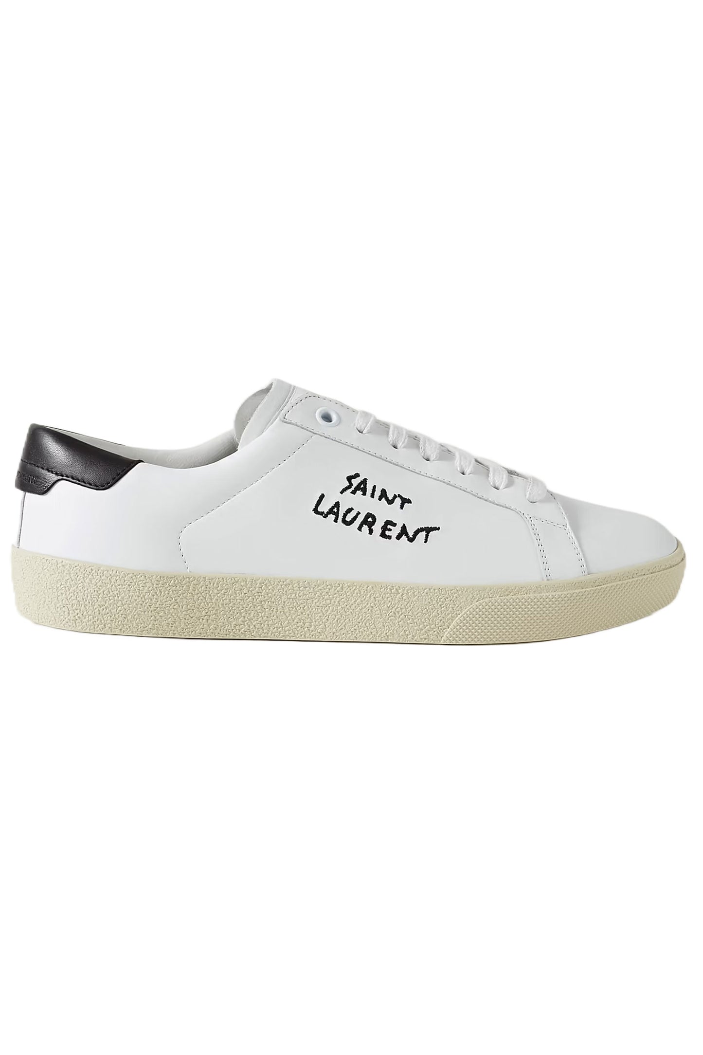 Court Classic Logo-Embroidered Leather Sneakers