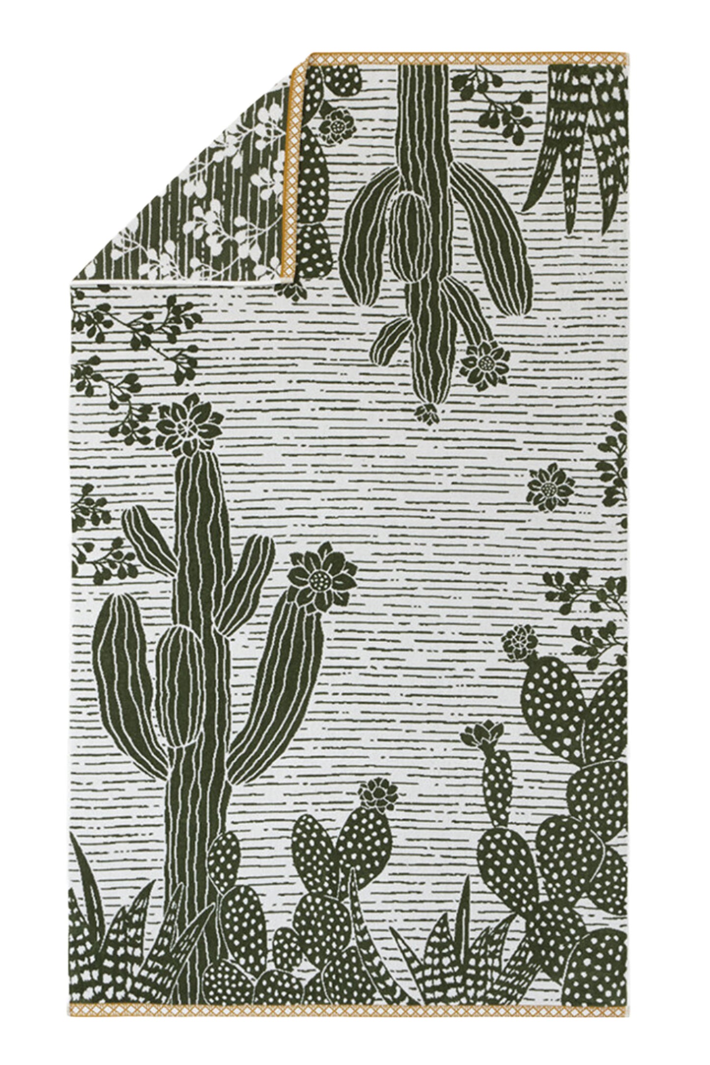 Green Succulente Beach Towel
