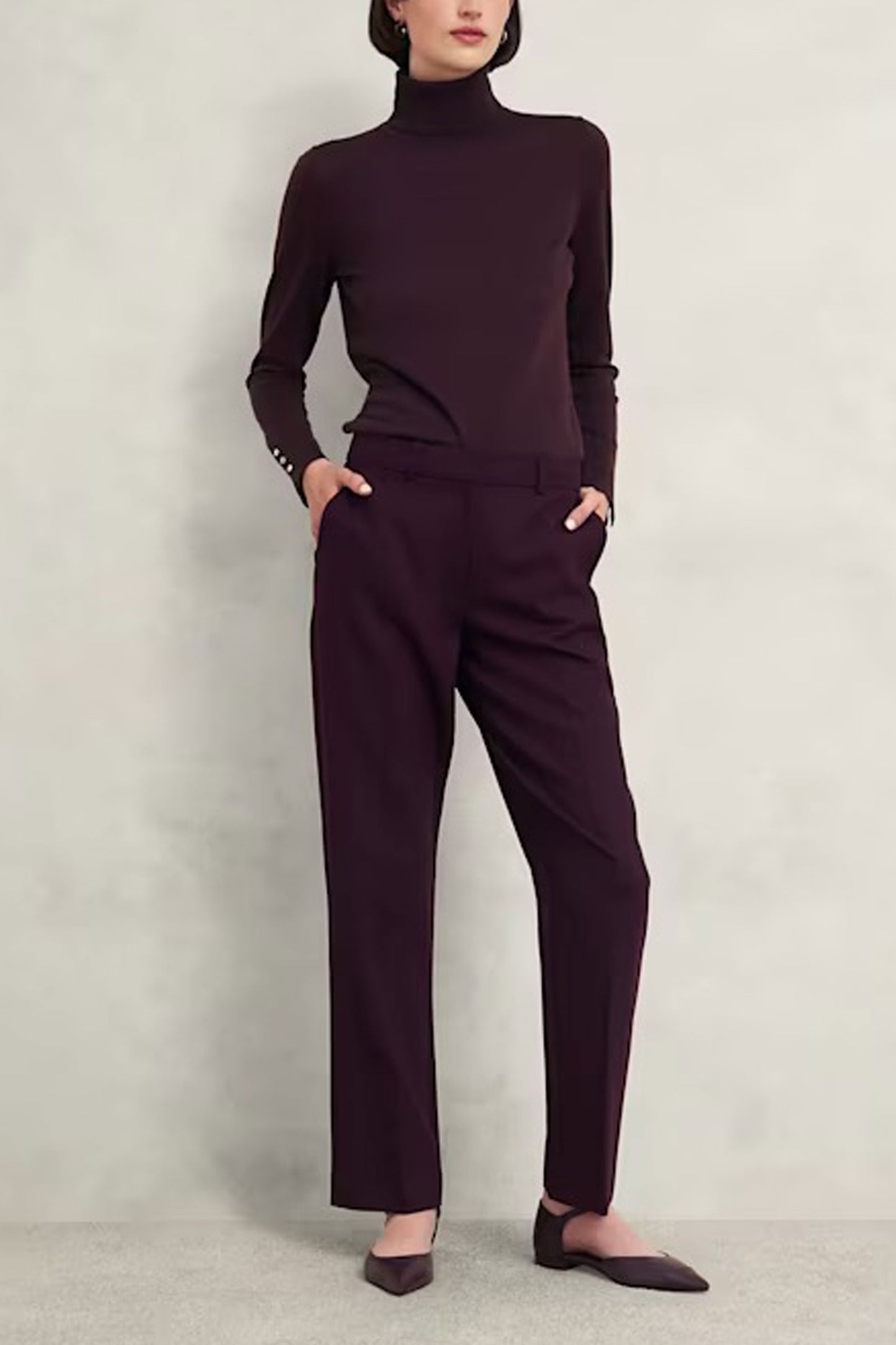 Lara Merino Wool Roll Neck Jumper