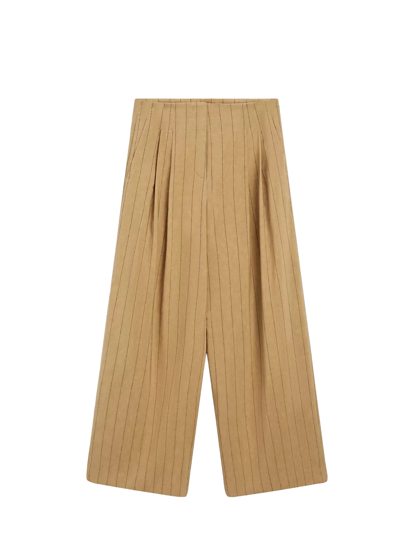 Darted Wide-leg Trousers