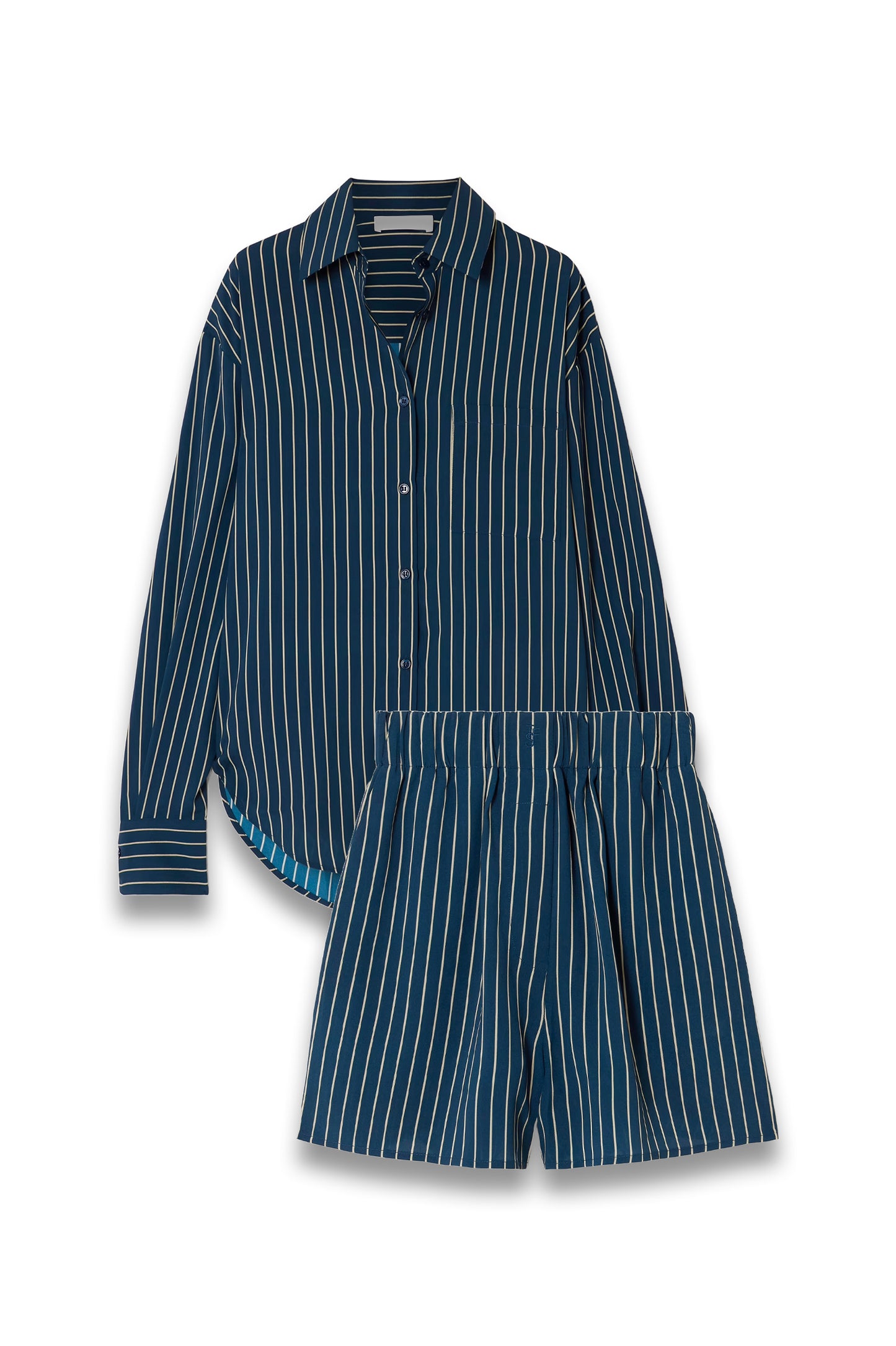 Lui Striped Crepe Shirt and Shorts