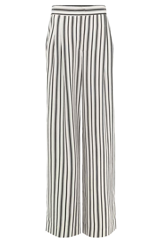 Selene Striped Wide Leg Suit Trousers